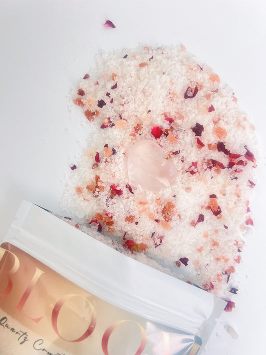 BLOOM Rose Quartz Crystal Infused Bath Soak