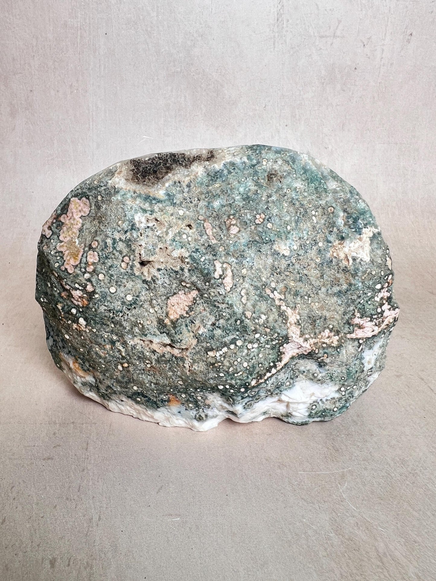 Ocean Jasper XL Half Polished Standing Free Form | Vein 1-2