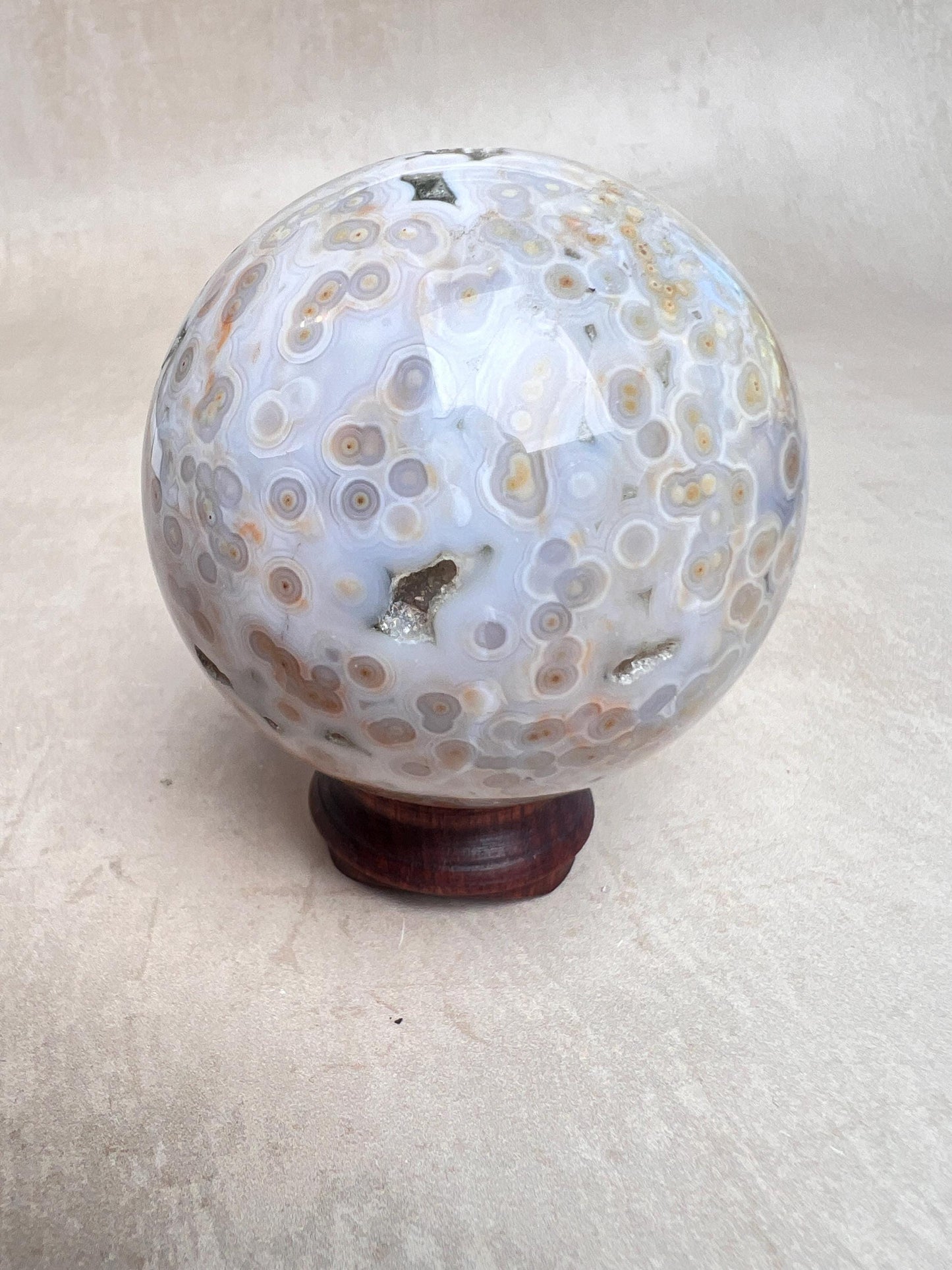 Ocean Jasper Sphere Old Stock Crystal Sphere | Vein 3-4 Jelly