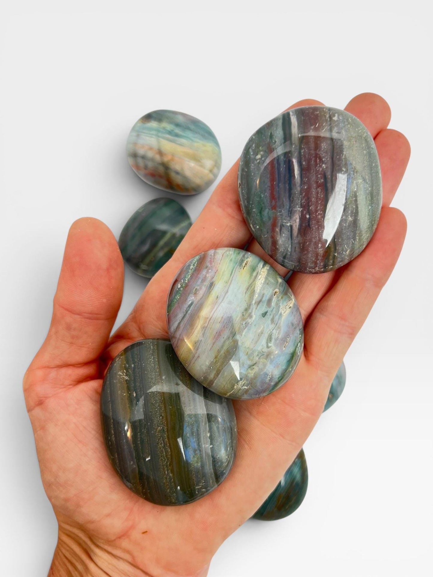 Ocean Wave Jasper - Marovato Palm Stones