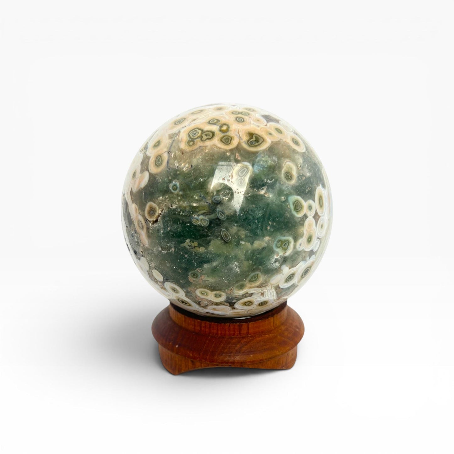 Ocean Jasper Large Sphere: Marovato Vein 7 Unique Coloration