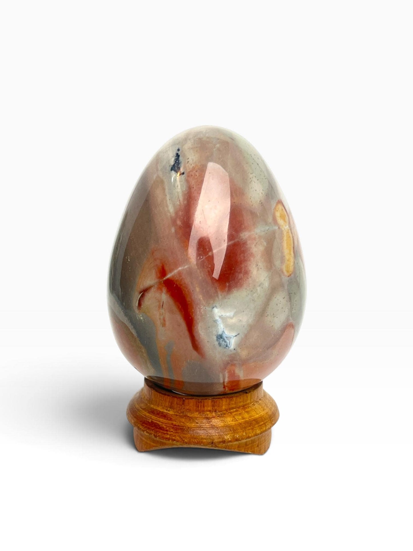 Polychrome Jasper Polished Egg: Madagascar Crystal Egg