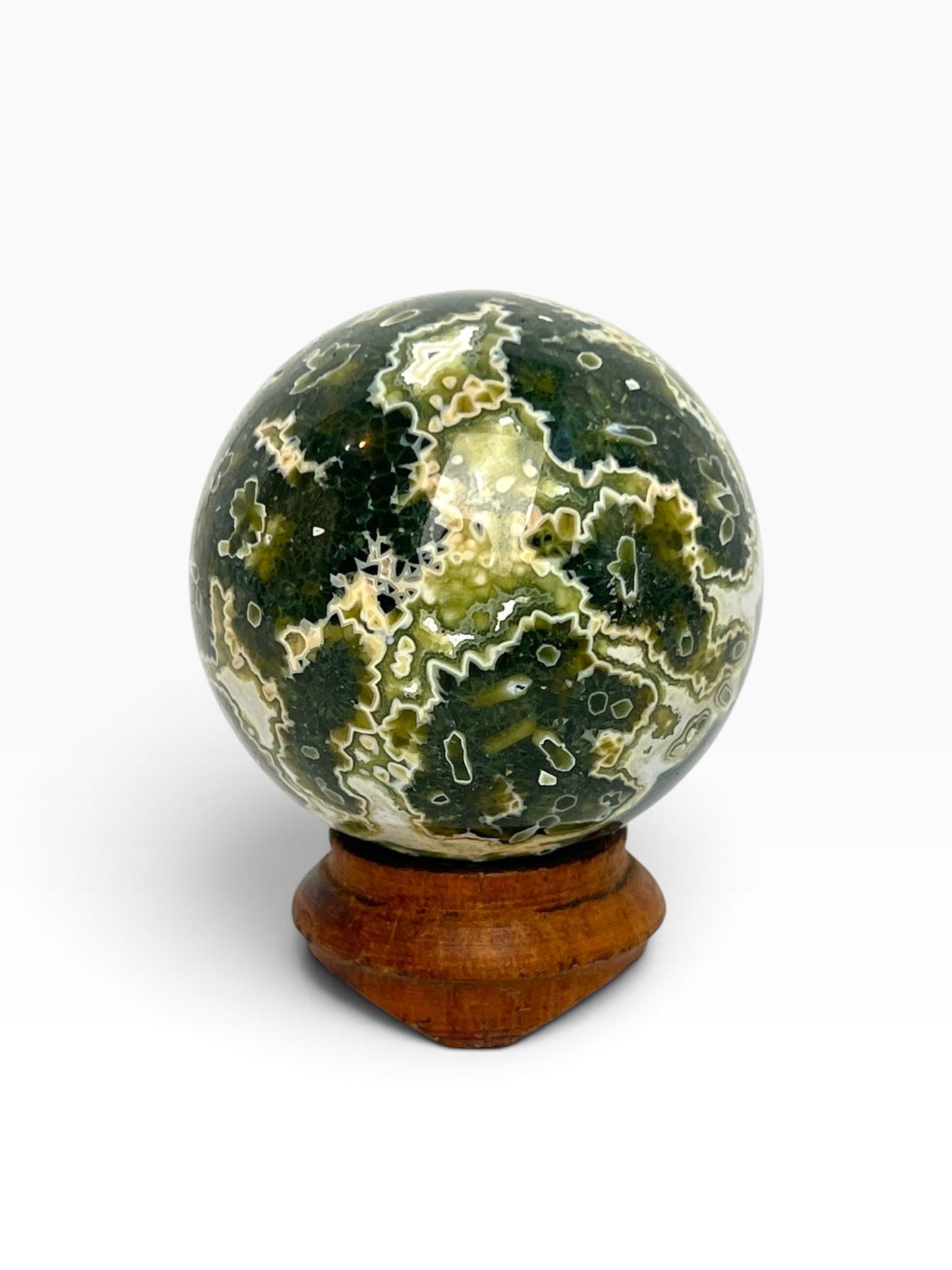Ocean Jasper Sphere Old Stock Crystal Sphere: Vein 7