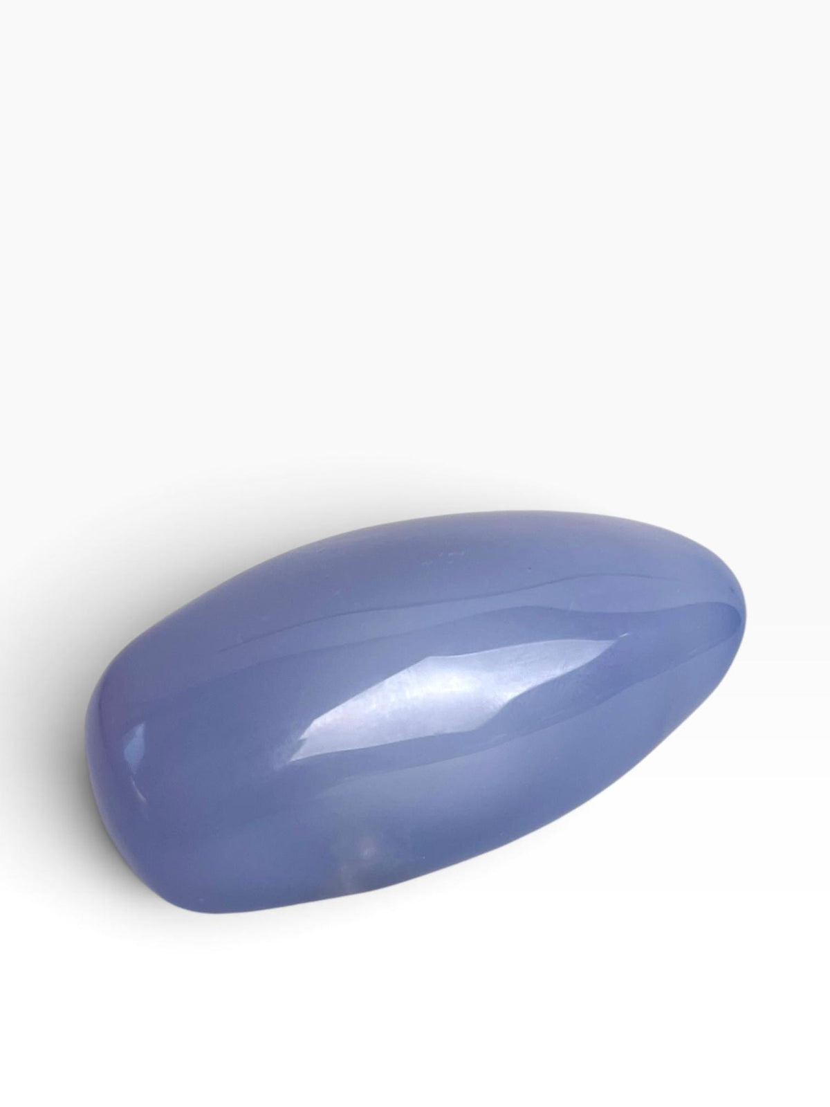 Turkish Blue Chalcedony: Natural Large Palm Stone Crystal