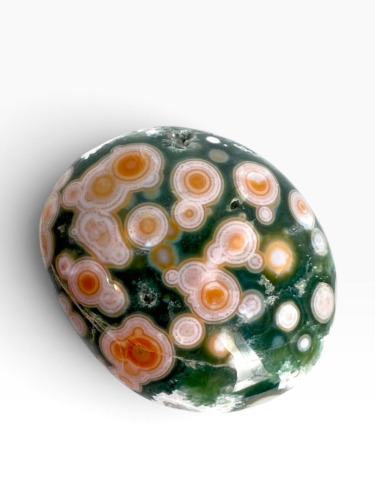 Ocean Jasper Large Palm Stone | High Grade Vein 8