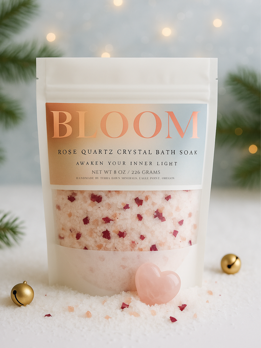 BLOOM Rose Quartz Crystal Infused Bath Soak