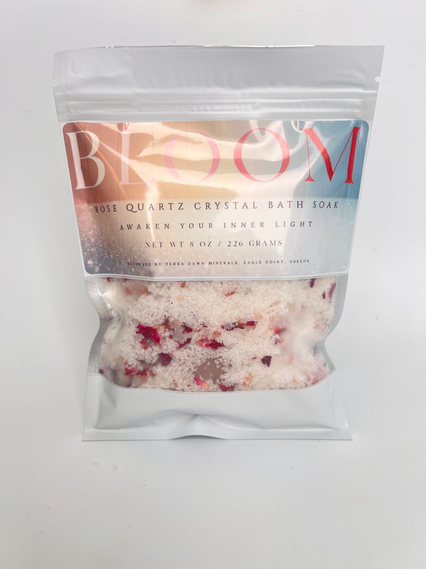 BLOOM Rose Quartz Crystal Infused Bath Soak