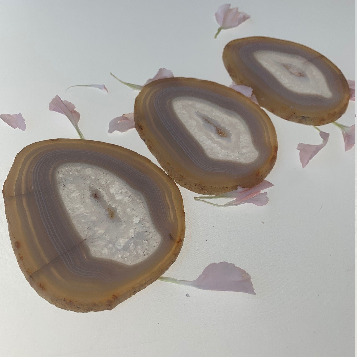 Agate Slices Matching Set of 3 Piece AS1