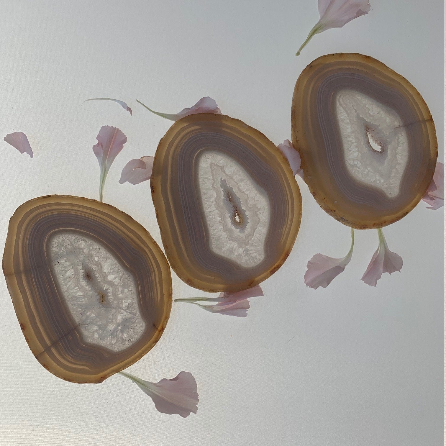 Agate Slices Matching Set of 3 Piece AS1