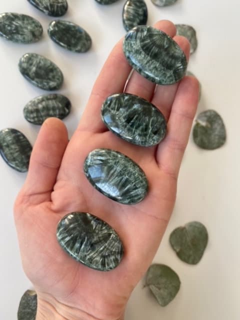 Seraphinite Pocket Stone Grade AA