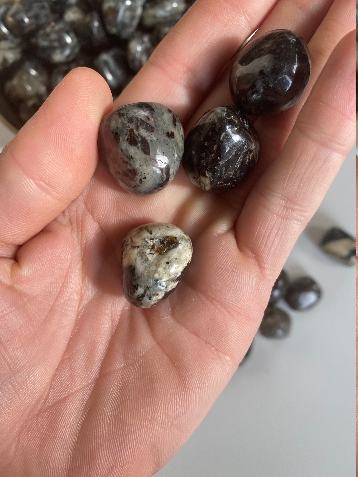 Astrophyllite Tumbled Crystals in Matrix