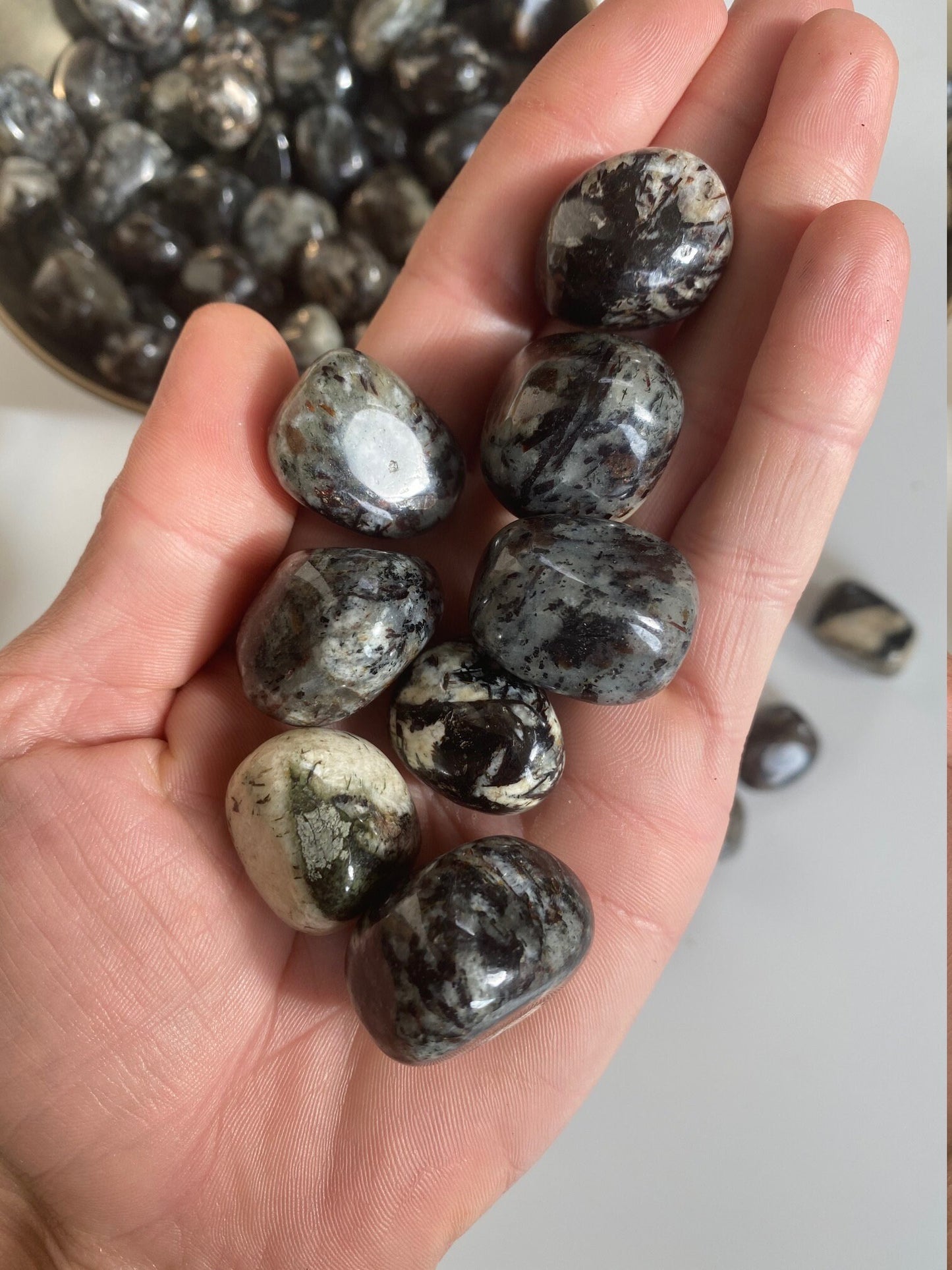 Astrophyllite Tumbled Crystals in Matrix
