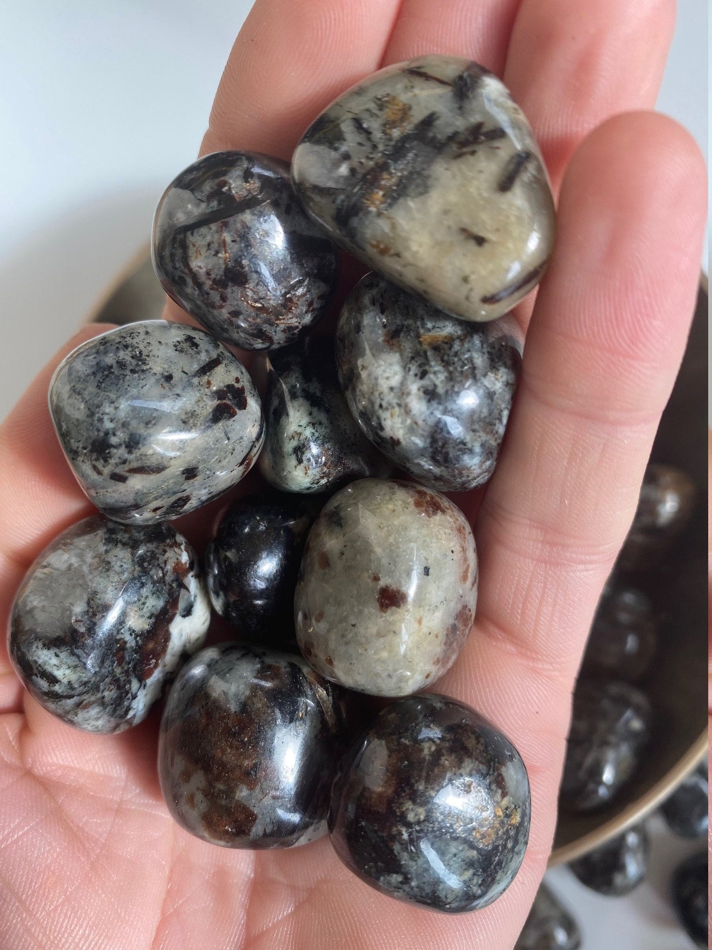 Astrophyllite Tumbled Crystals in Matrix