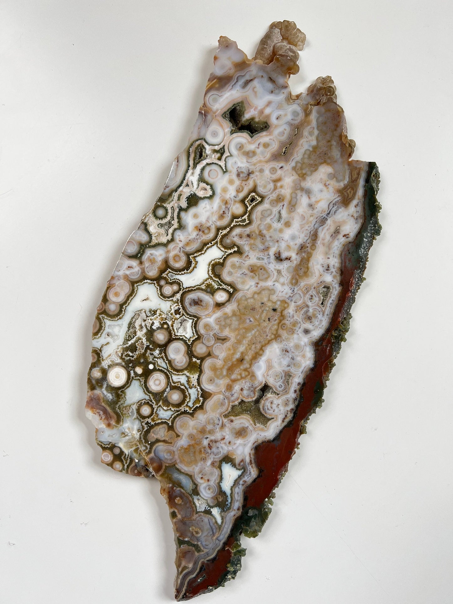 Ocean Jasper Slab : Vein 8 Rare Brown Presentation