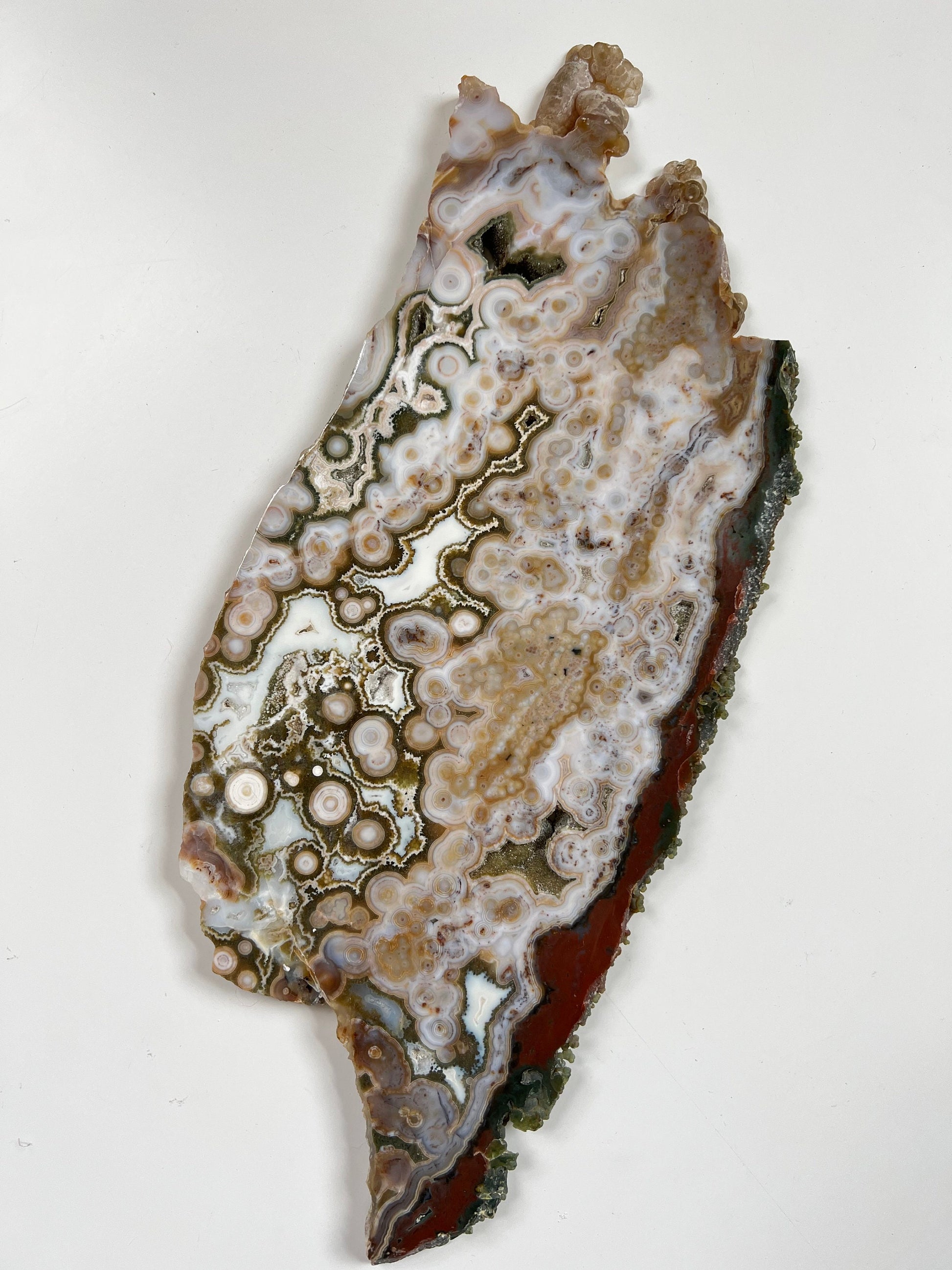 Ocean Jasper Slab : Vein 8 Rare Brown Presentation
