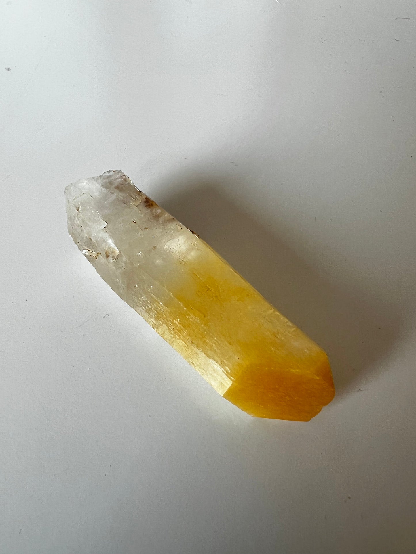 Raw Colombian Mango Quartz with Halloysite Inclusion