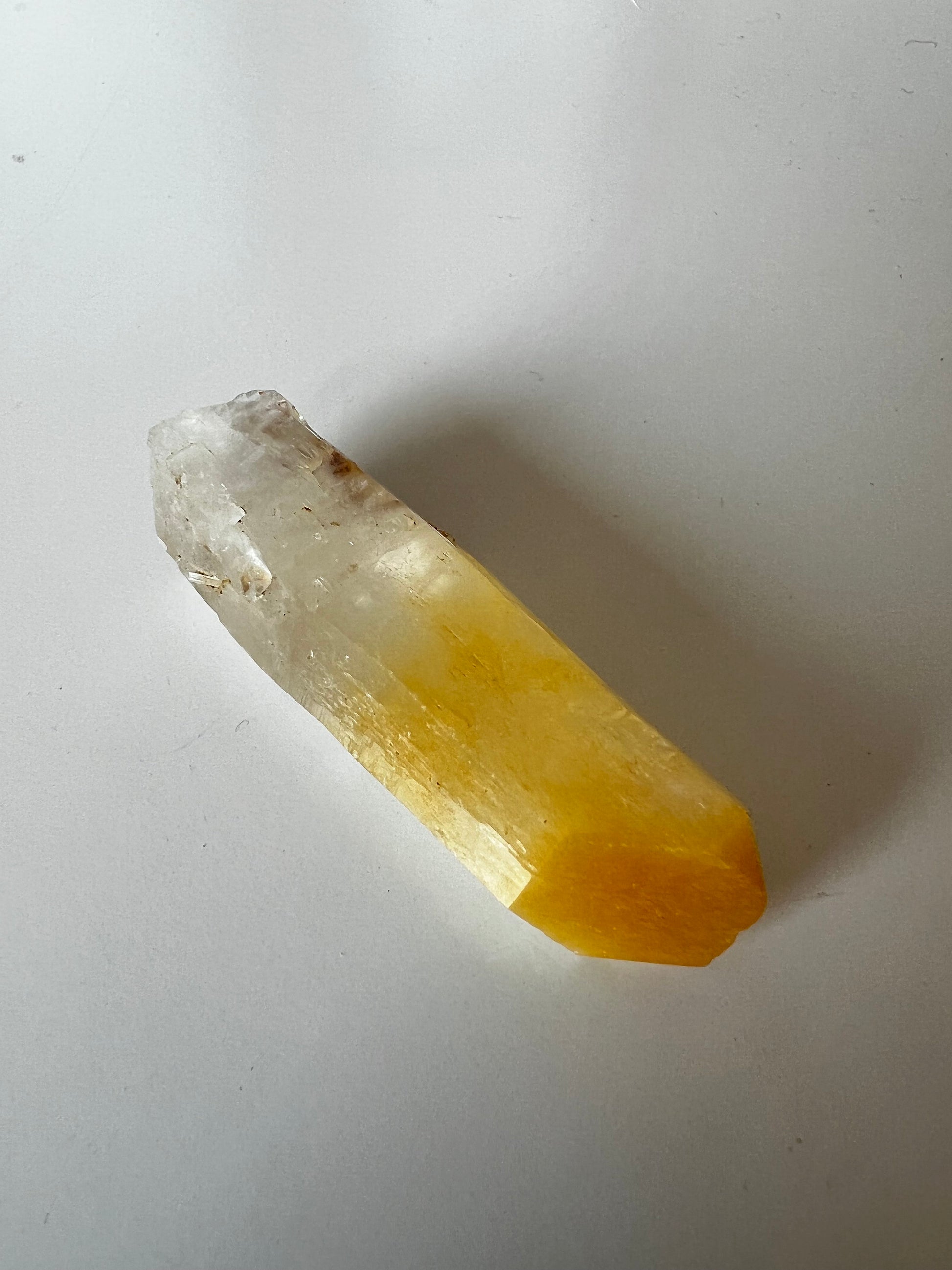 Raw Colombian Mango Quartz with Halloysite Inclusion
