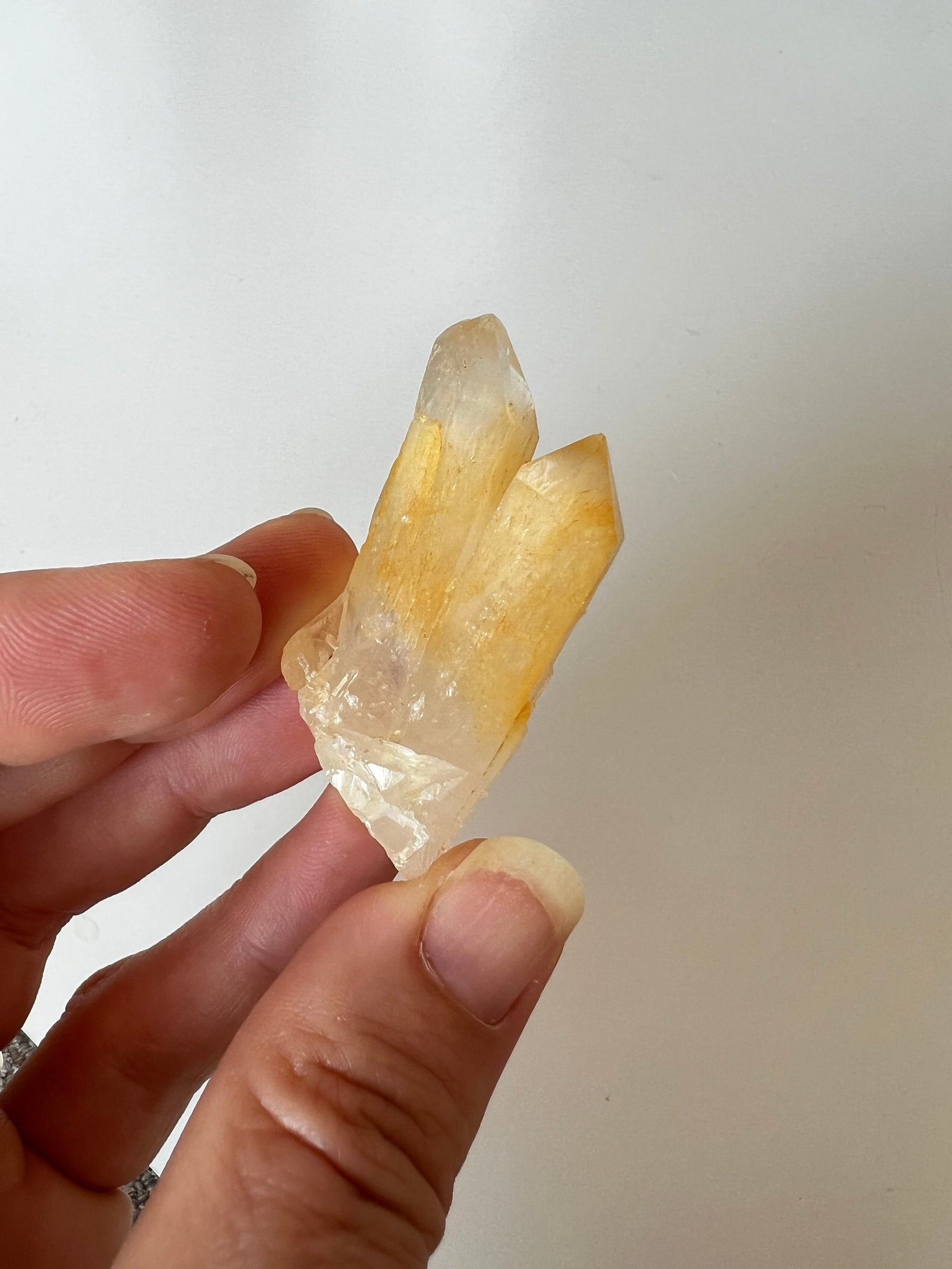 Raw Colombian Quartz with Halloysite: Mango Corona Quartz Cluster