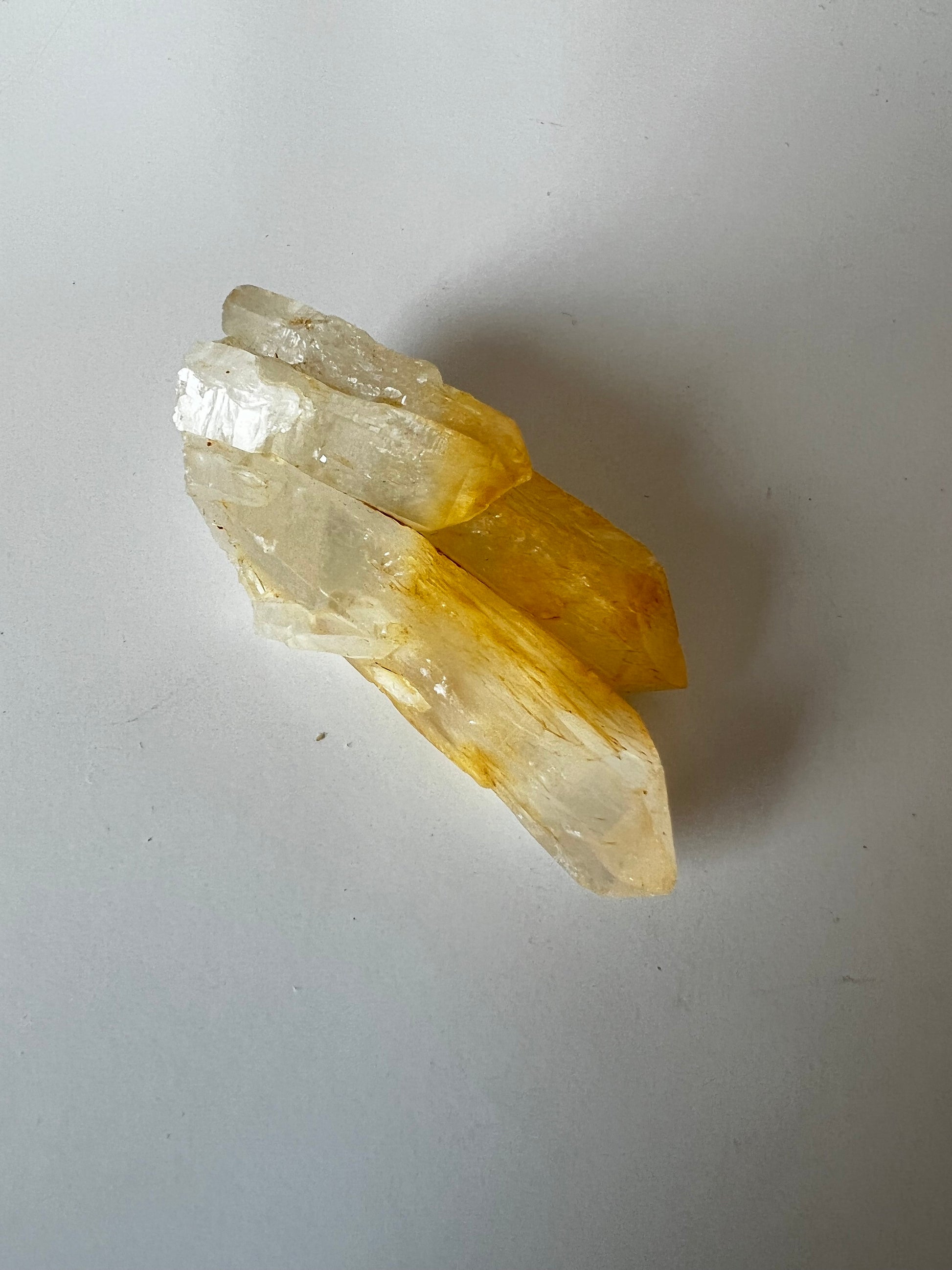 Raw Colombian Quartz with Halloysite: Mango Corona Quartz Cluster