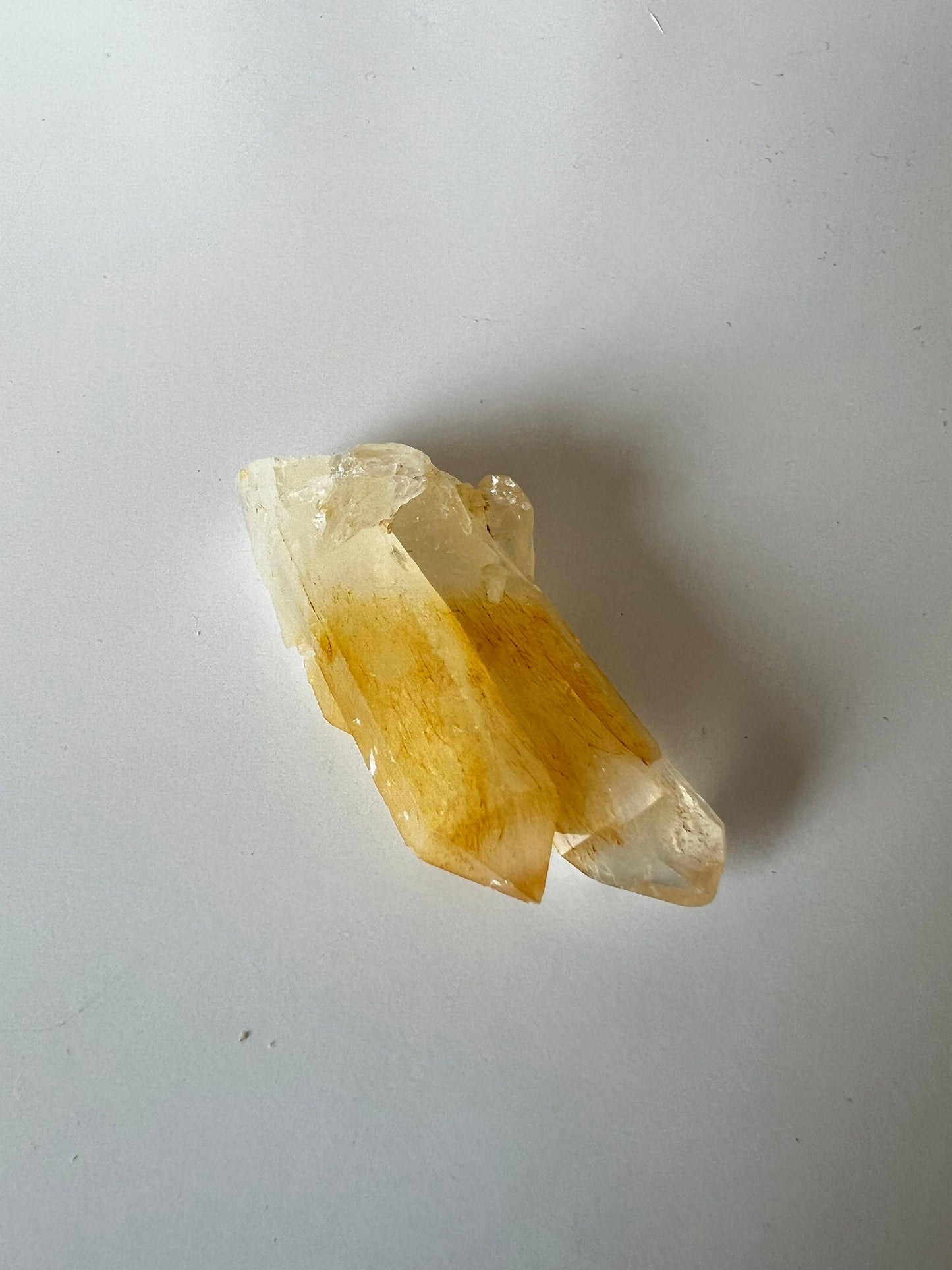 Raw Colombian Quartz with Halloysite: Mango Corona Quartz Cluster
