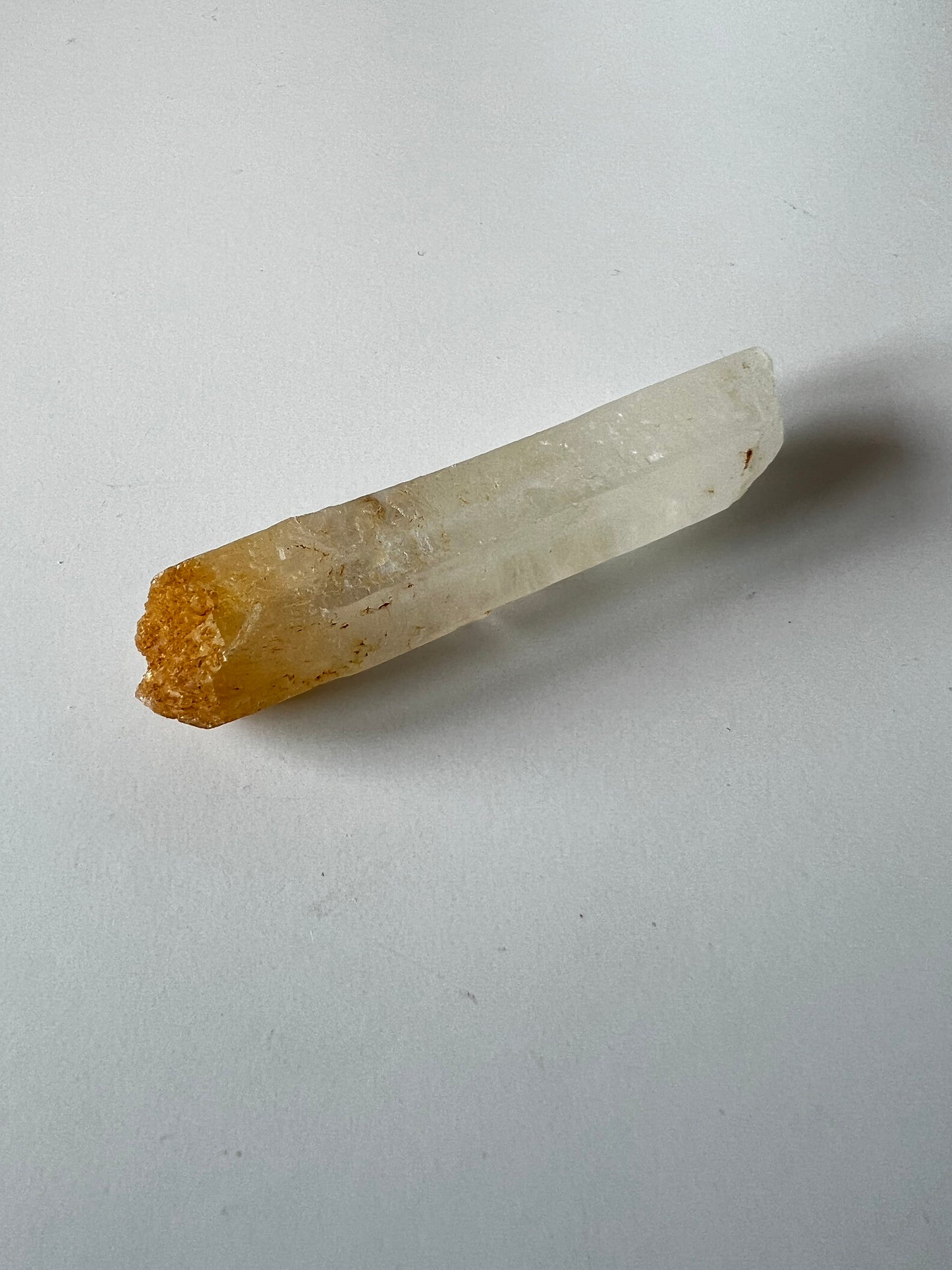 Raw Colombian Quartz Point with Halloysite Inclusion