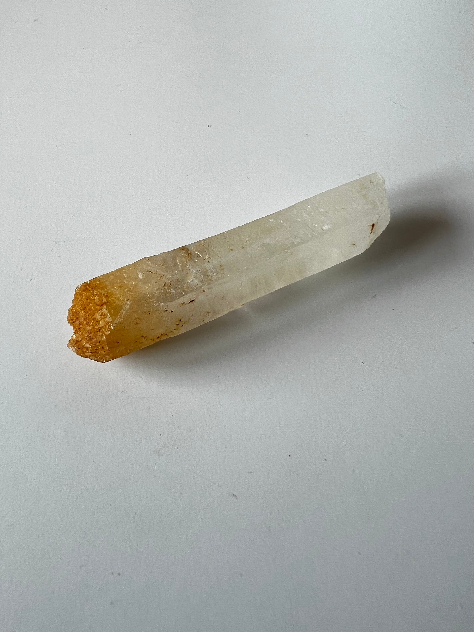 Raw Colombian Quartz Point with Halloysite Inclusion