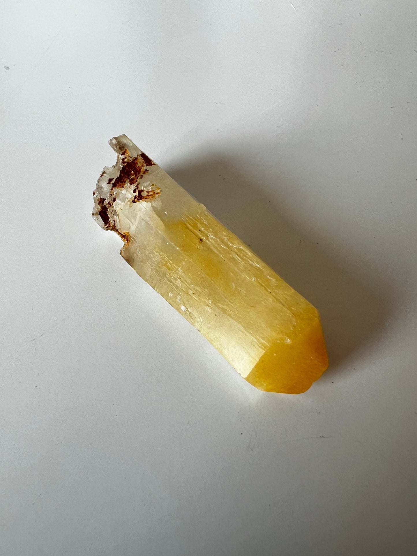 Raw Colombian Mango Quartz with Halloysite Inclusion