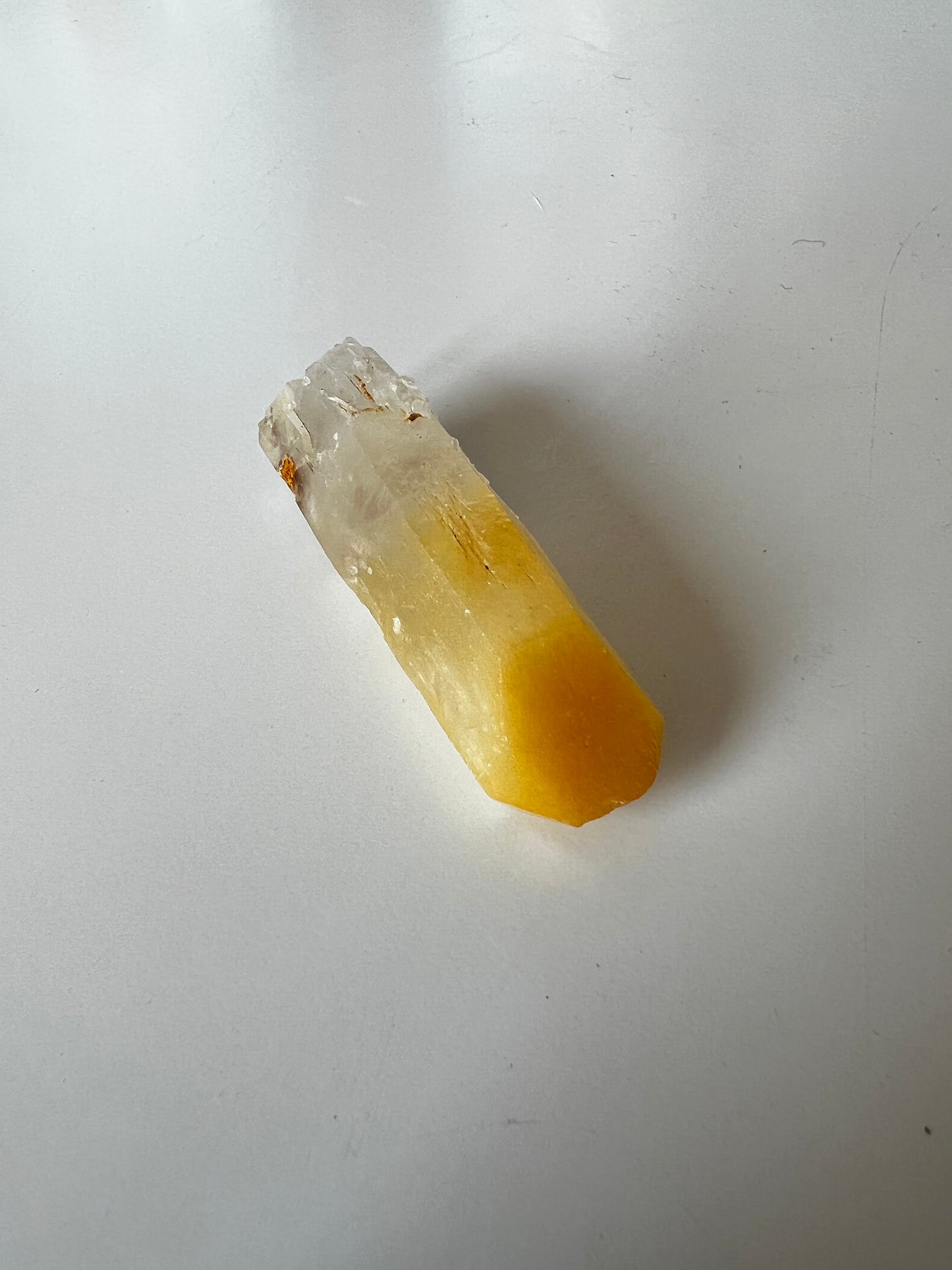 Raw Colombian Mango Quartz with Halloysite Inclusion