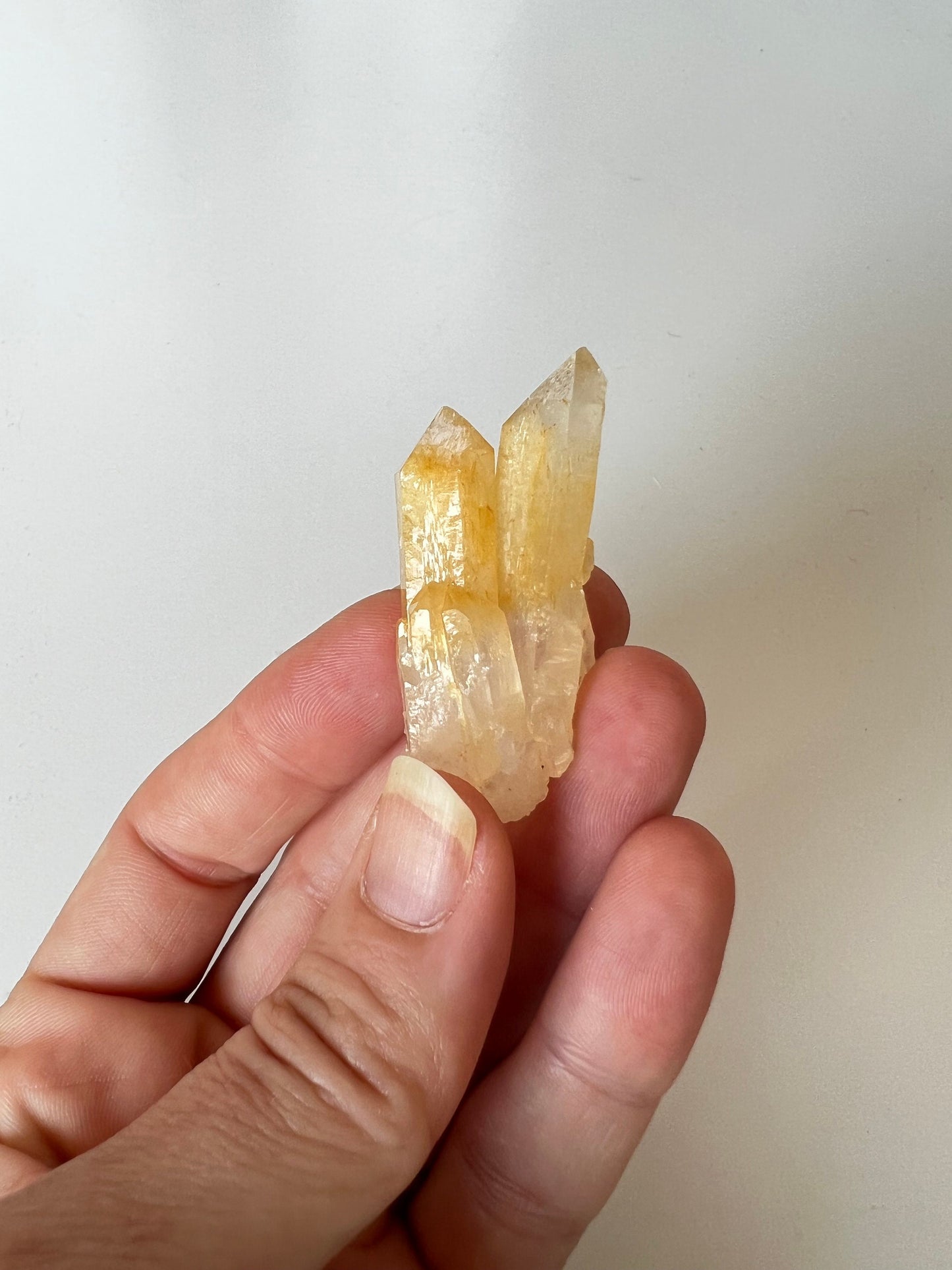 Raw Colombian Quartz with Halloysite: Mango Corona Quartz Cluster
