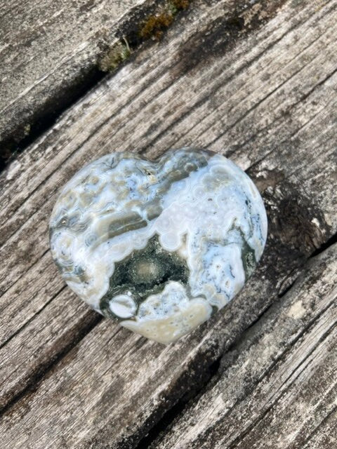 NEW VEIN 8 Ocean Jasper Heart NOJLH3