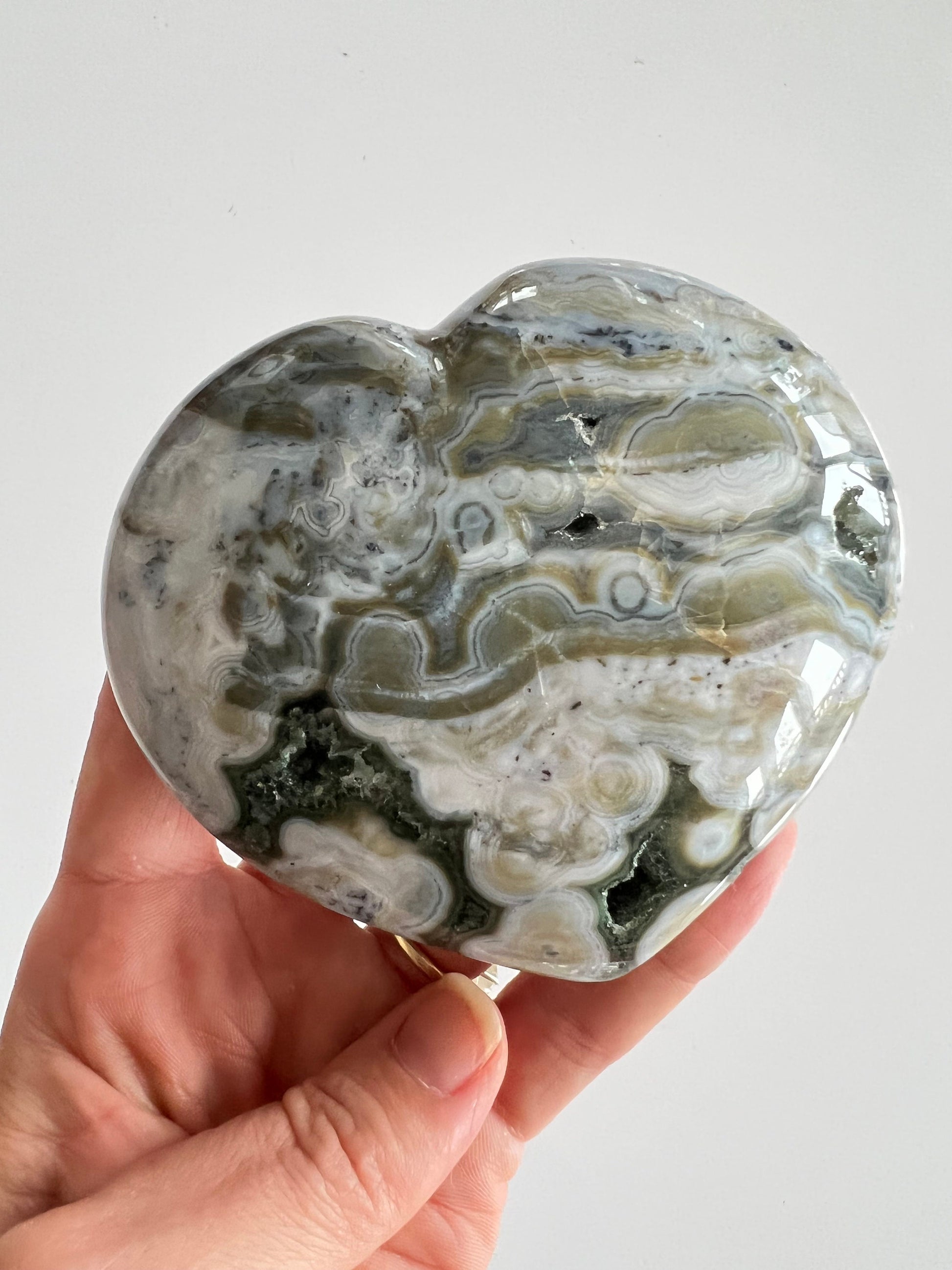 NEW VEIN 8 Ocean Jasper Heart NOJLH3