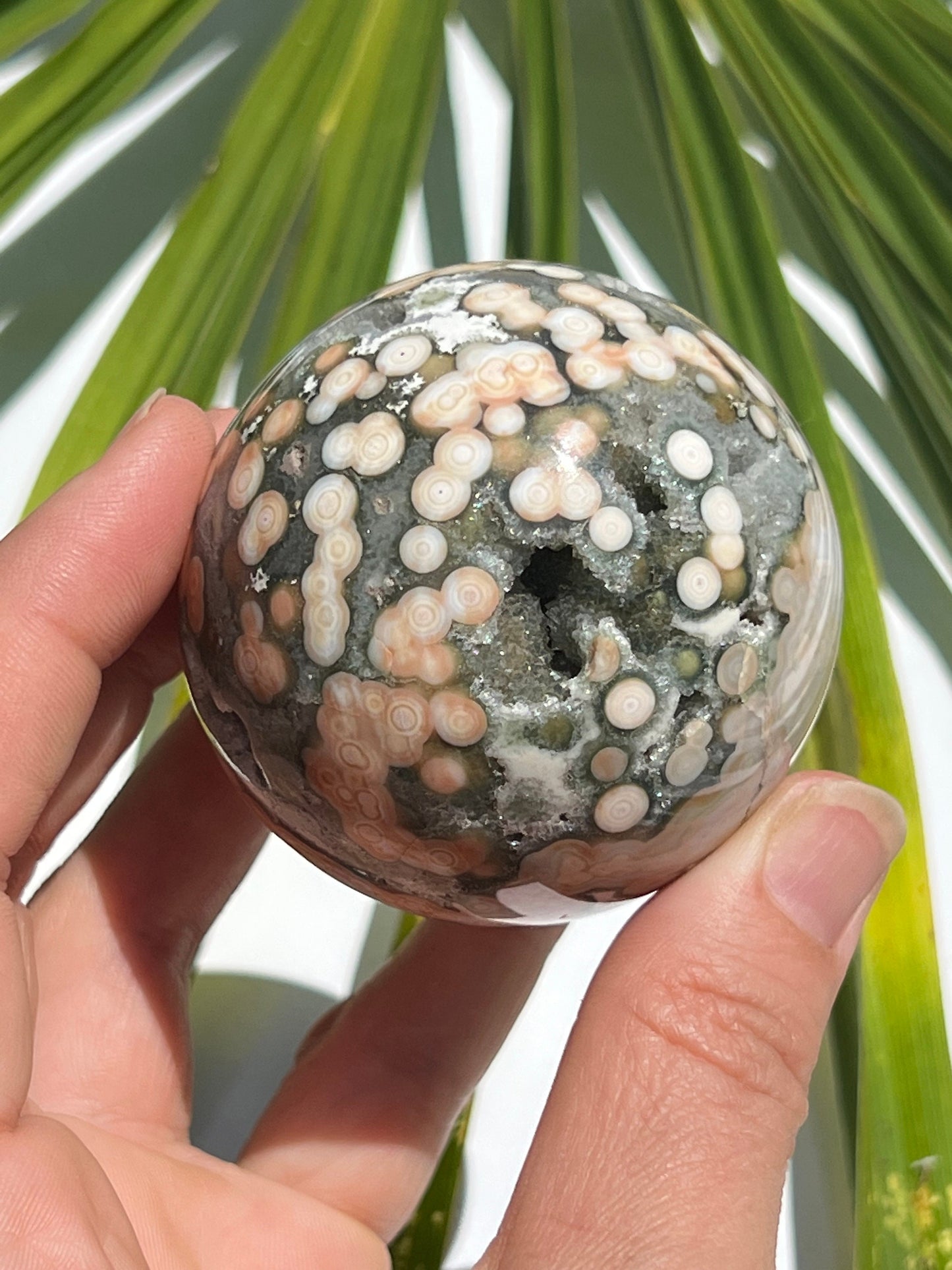 Ocean Jasper Sphere / Old Stock / Genuine Marovato Ocean Jasper / OJU2