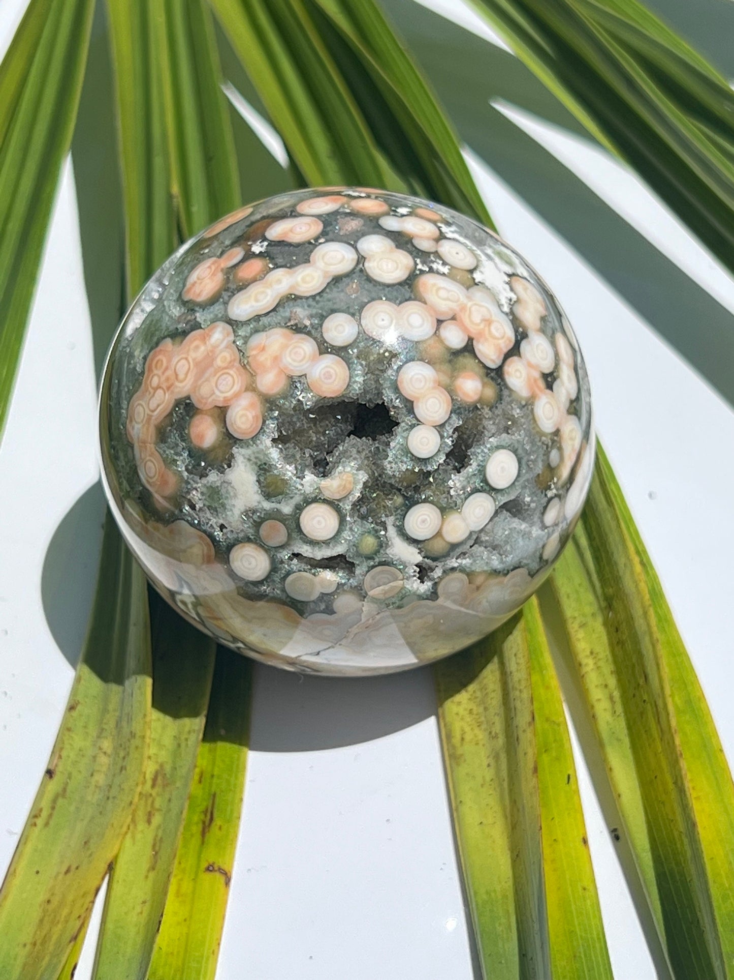 Ocean Jasper Sphere / Old Stock / Genuine Marovato Ocean Jasper / OJU2
