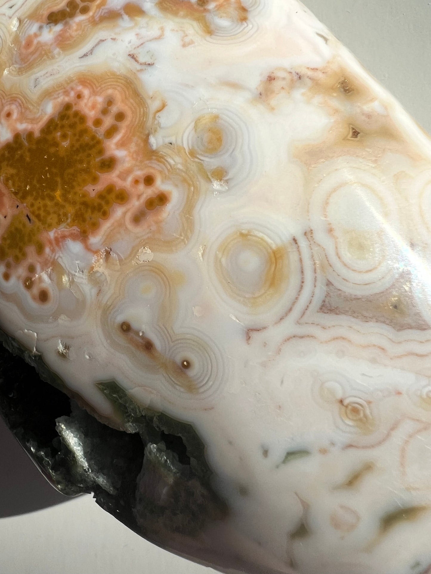 Vein 8 Ocean Jasper: Free Form Druzy Display Piece