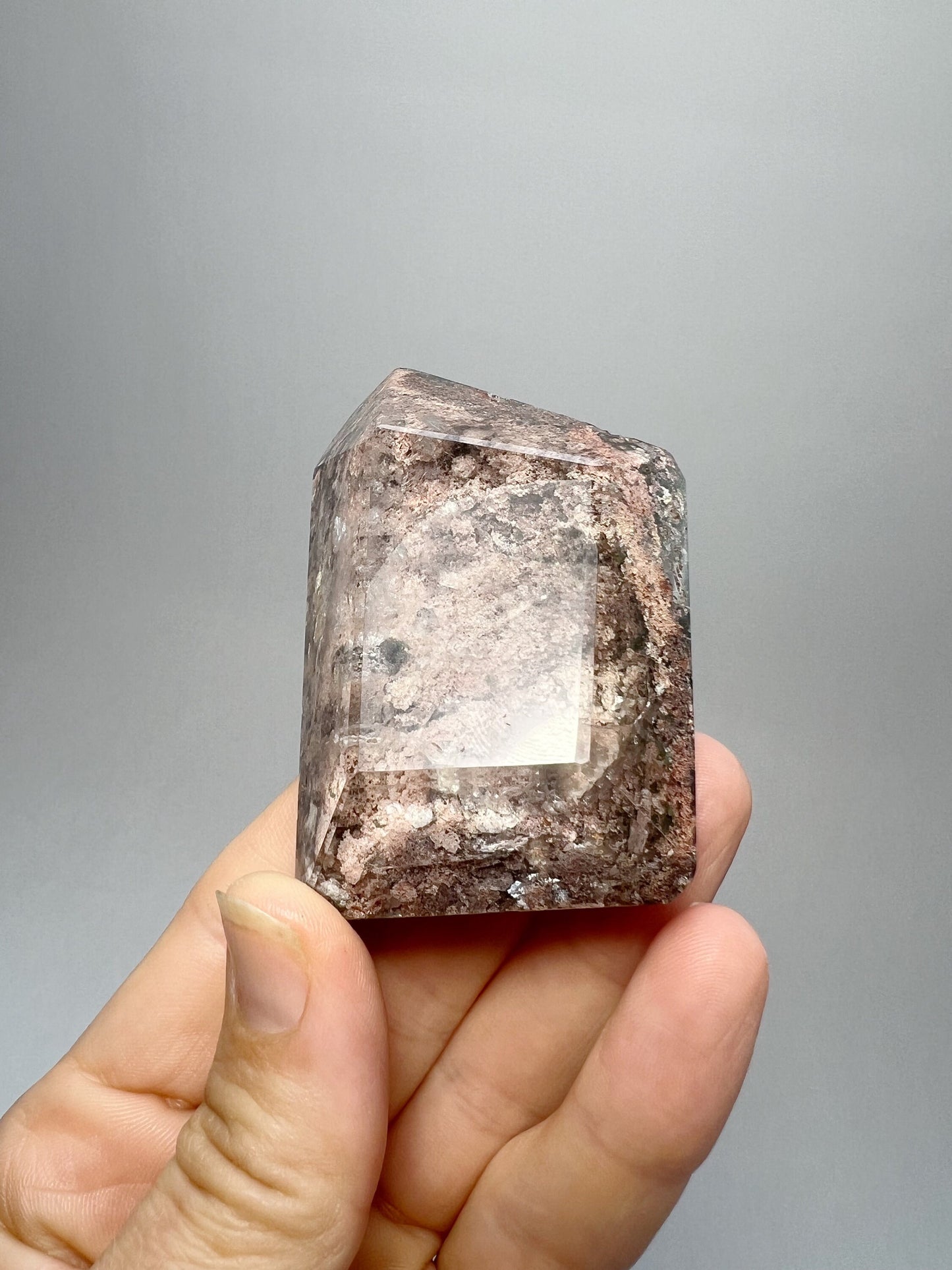 Lodolite Garden Quartz Crystal semi Polish LQ10