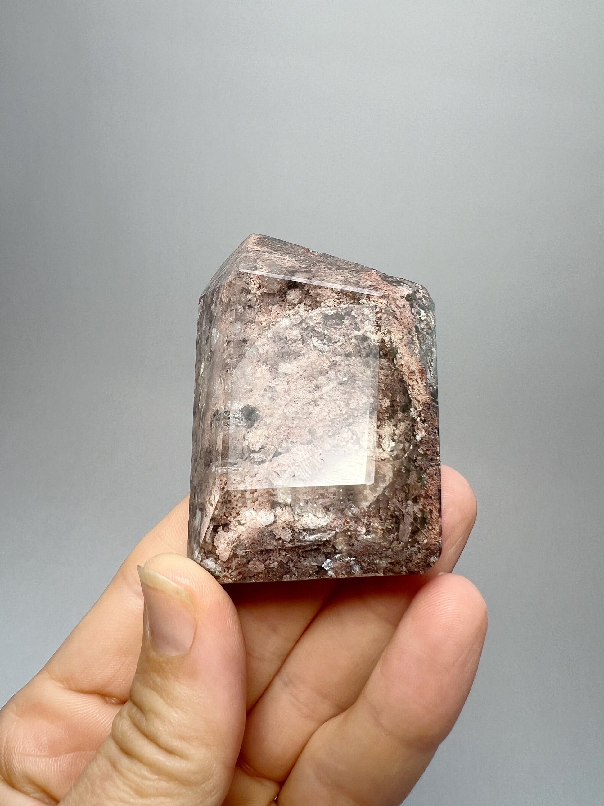 Lodolite Garden Quartz Crystal semi Polish LQ10