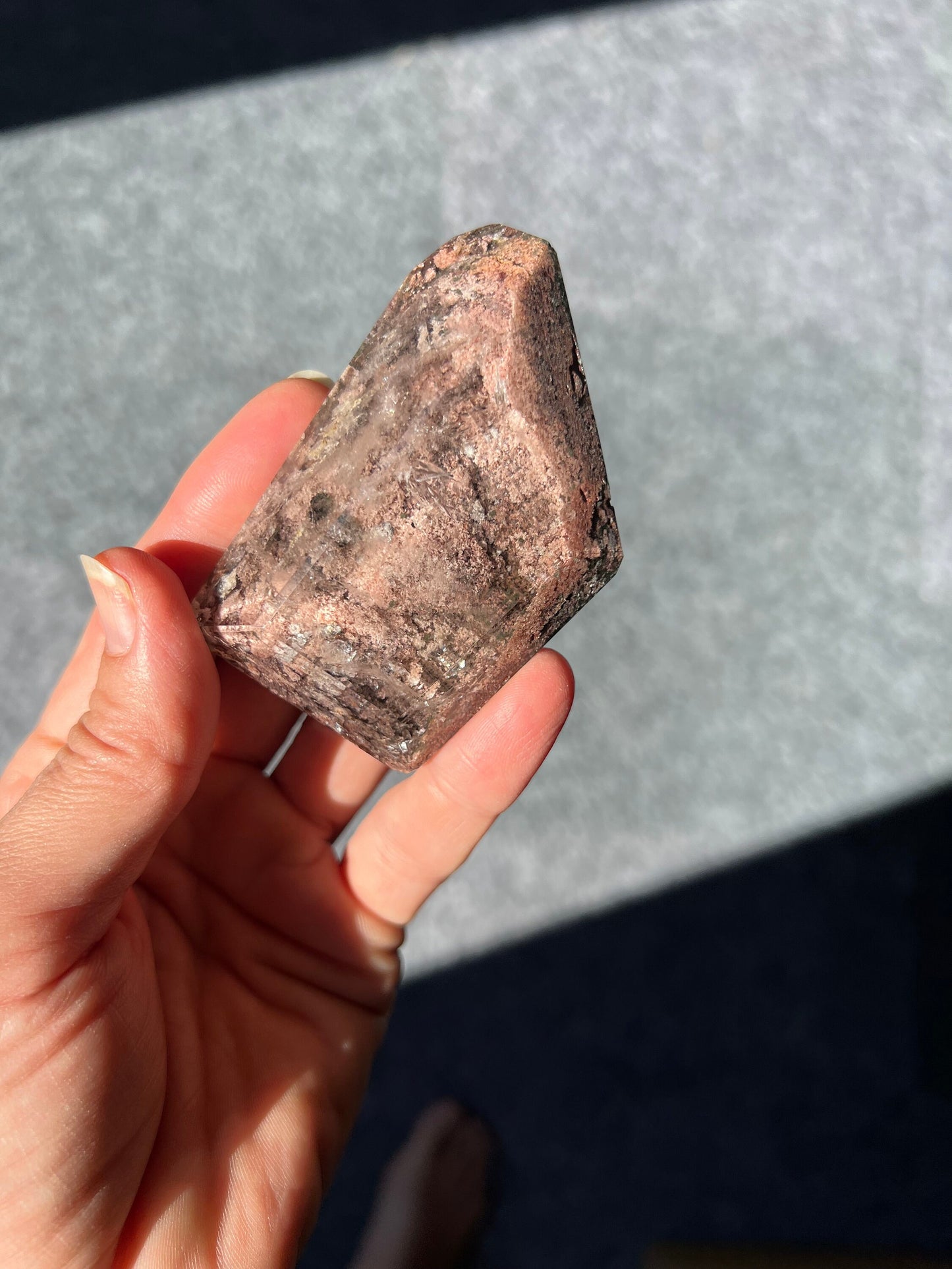 Lodolite Garden Quartz Crystal semi Polish LQ10