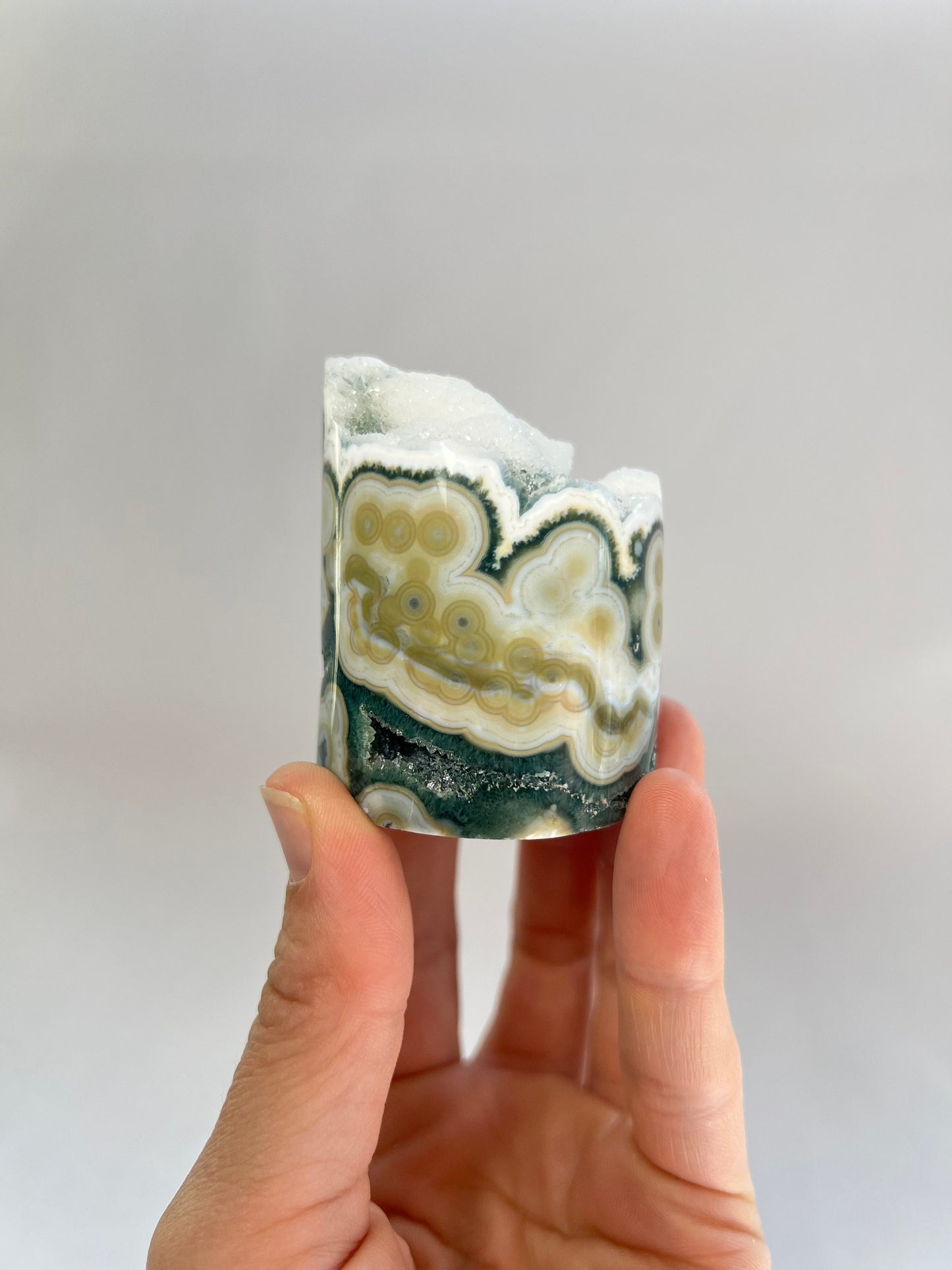 Ocean Jasper Druzy Core: Vein 8 Madagascar Crystal