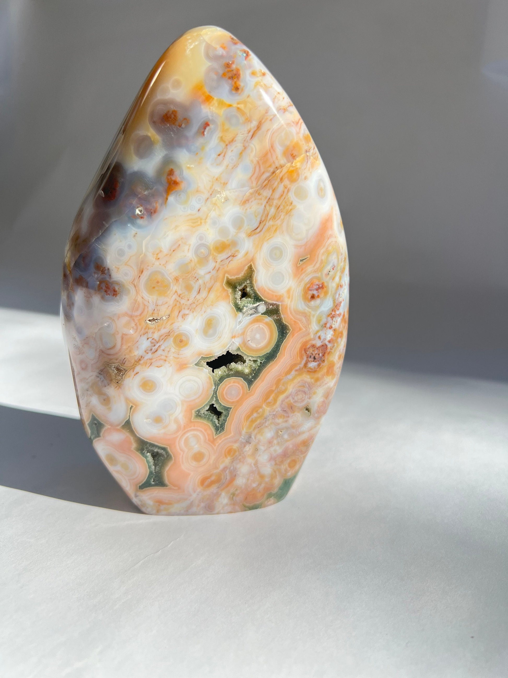 XL Pink Ocean Jasper Druzy: Vein 8 Free form Display Piece