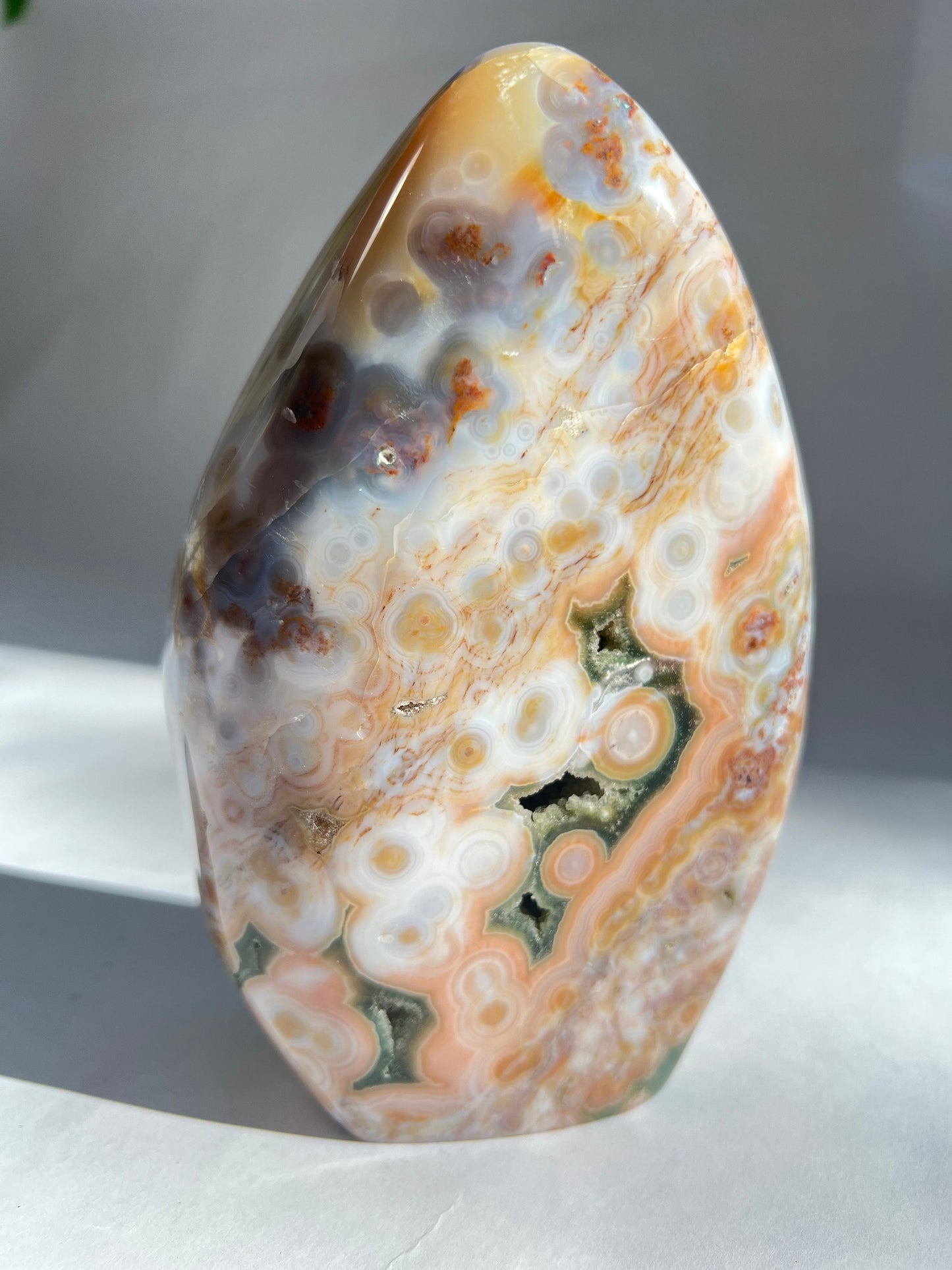 XL Pink Ocean Jasper Druzy: Vein 8 Free form Display Piece