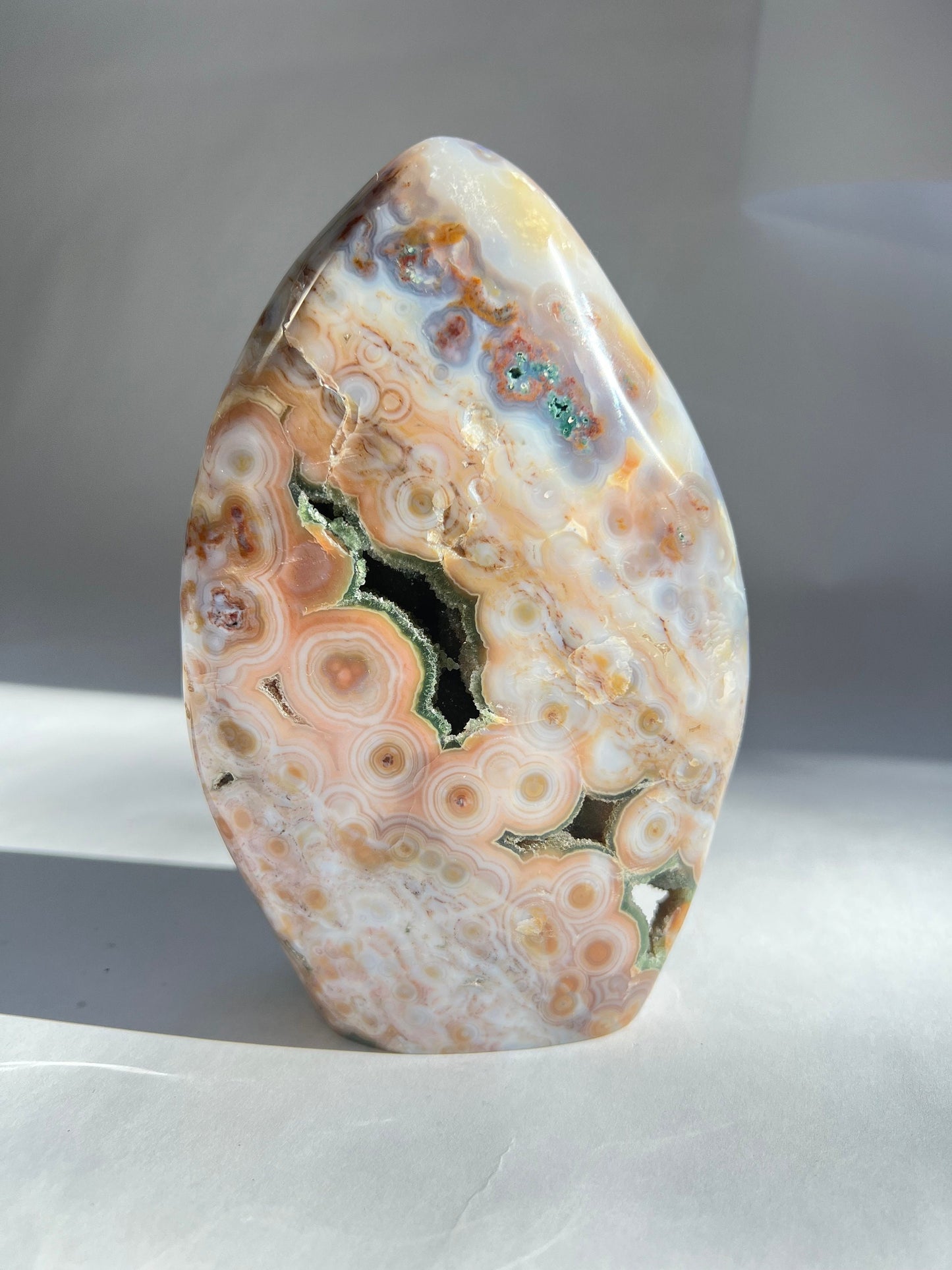 XL Pink Ocean Jasper Druzy: Vein 8 Free form Display Piece