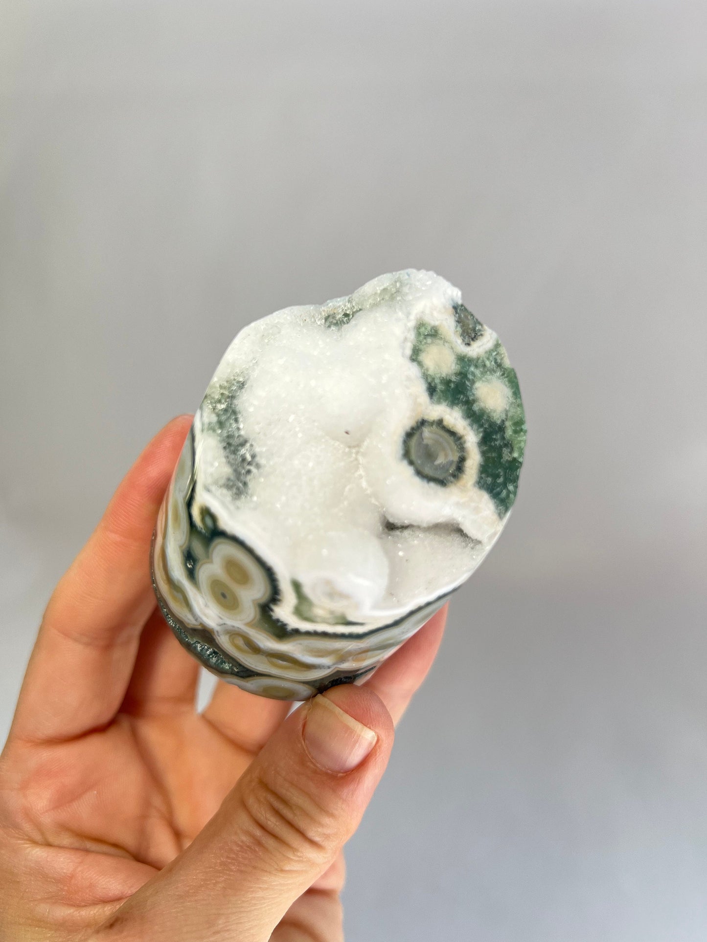 Ocean Jasper Druzy Core: Vein 8 Madagascar Crystal