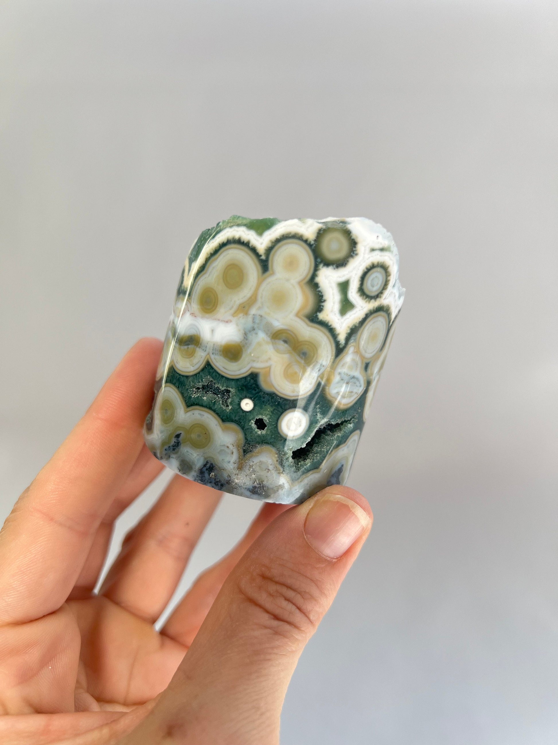 Ocean Jasper Druzy Core: Vein 8 Madagascar Crystal