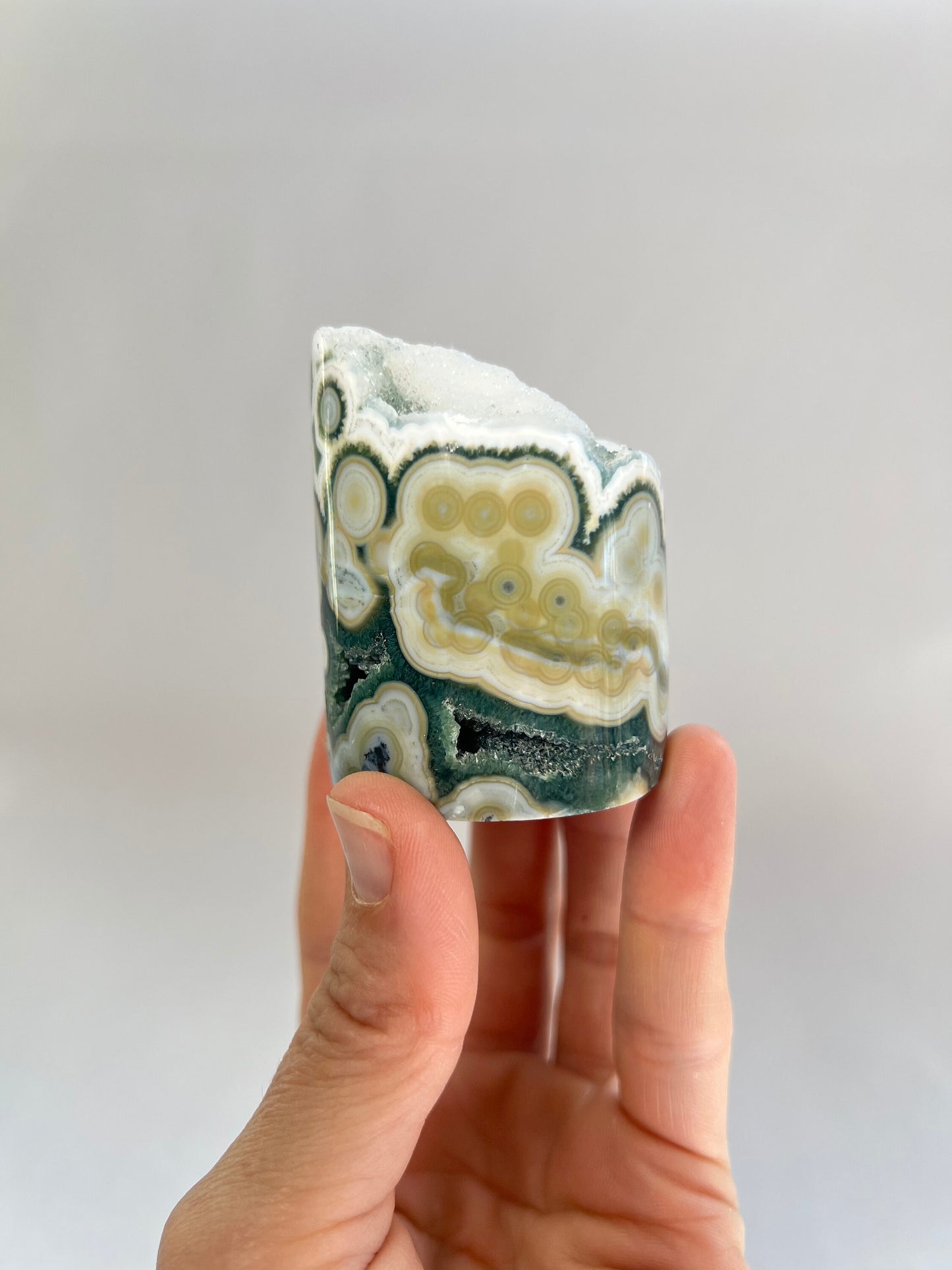Ocean Jasper Druzy Core: Vein 8 Madagascar Crystal