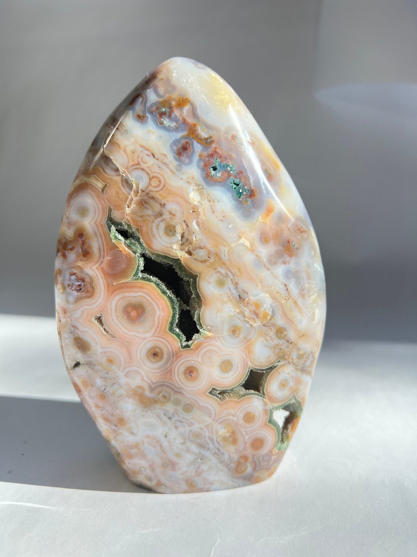 XL Pink Ocean Jasper Druzy: Vein 8 Free form Display Piece