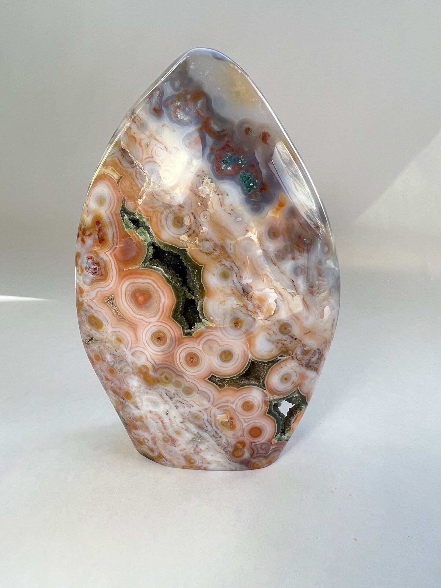 XL Pink Ocean Jasper Druzy: Vein 8 Free form Display Piece