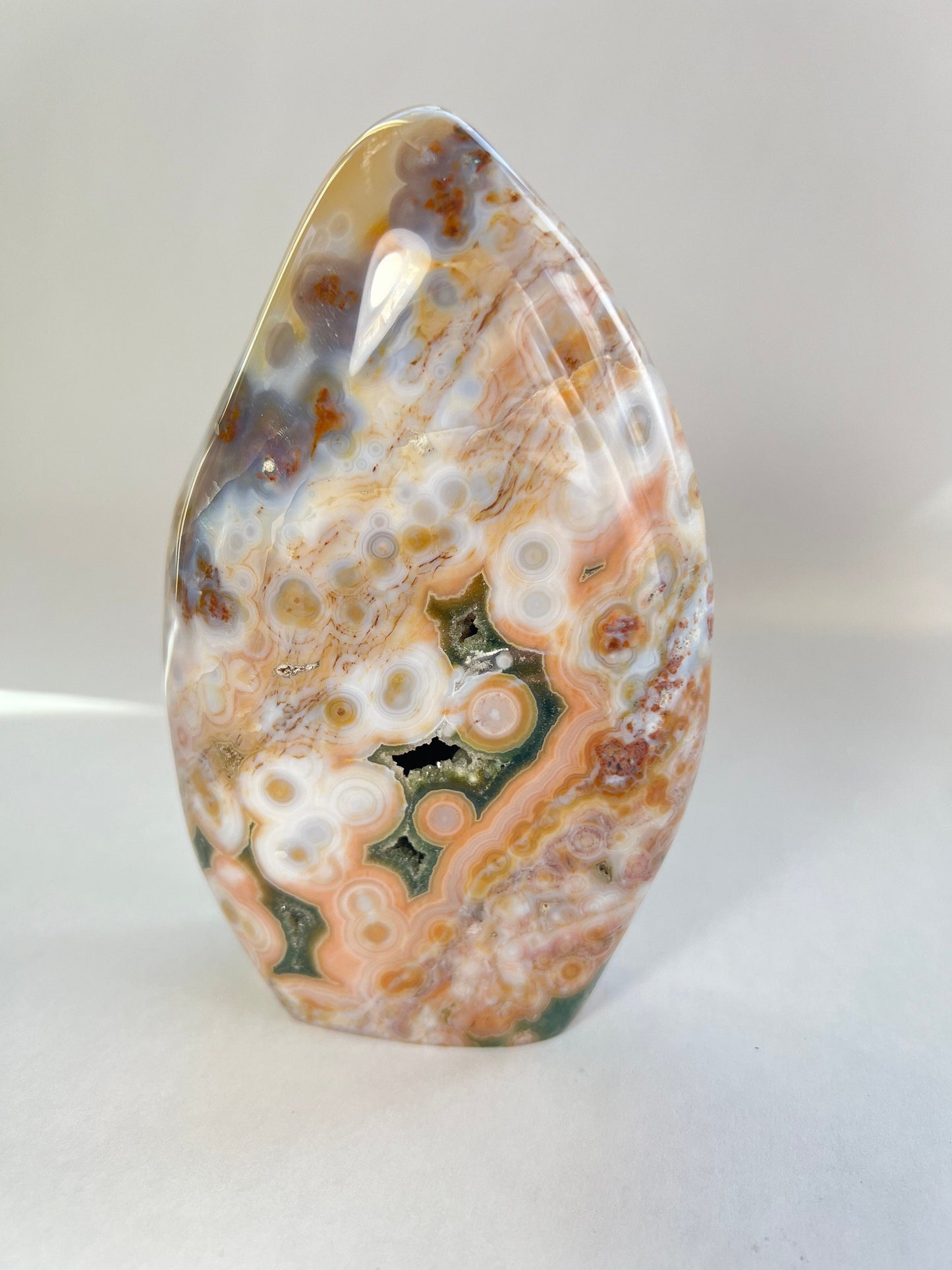 XL Pink Ocean Jasper Druzy: Vein 8 Free form Display Piece