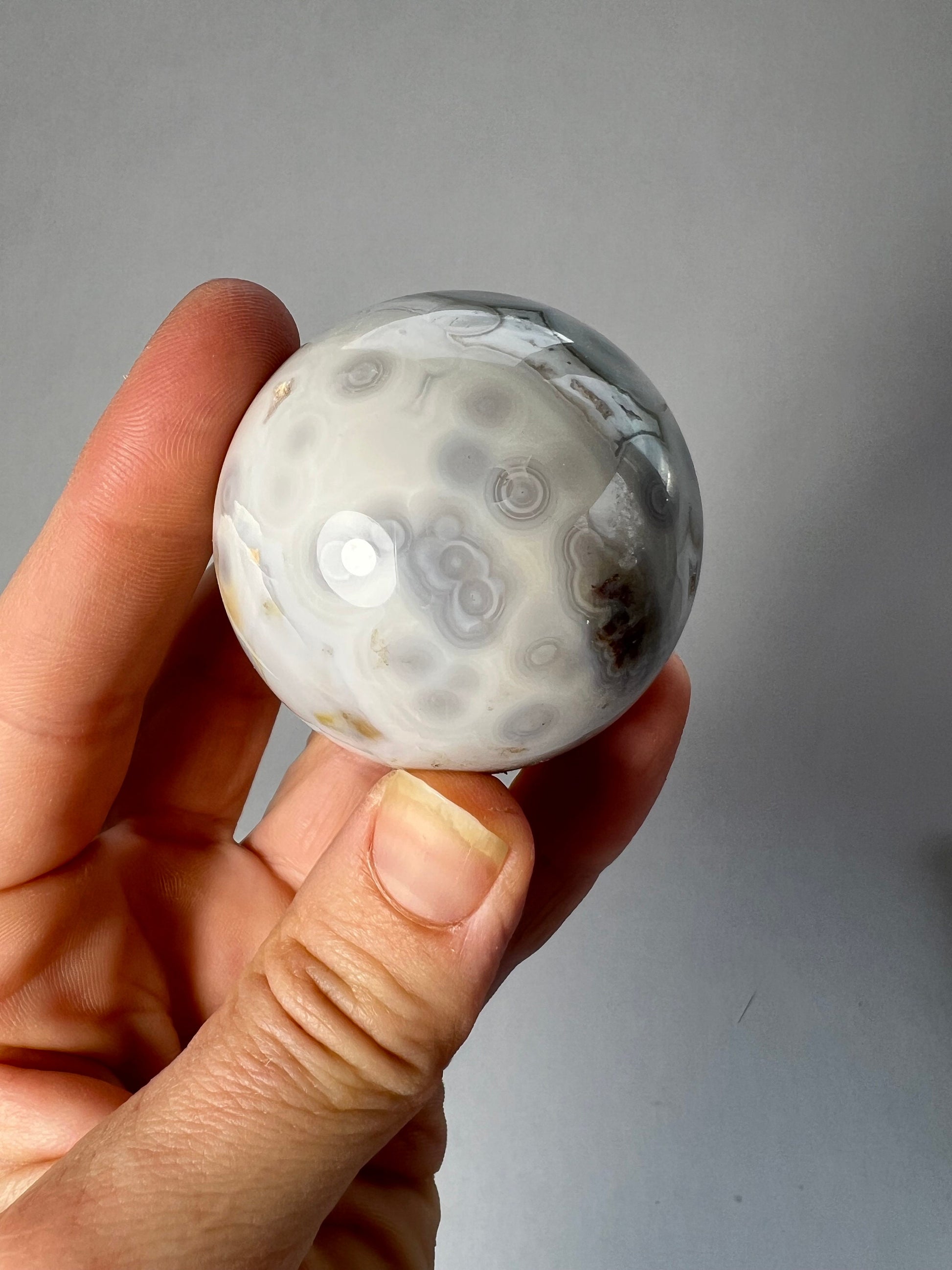 Old Stock Ocean Jasper Sphere / Vein 1-2 sphere / OJS4