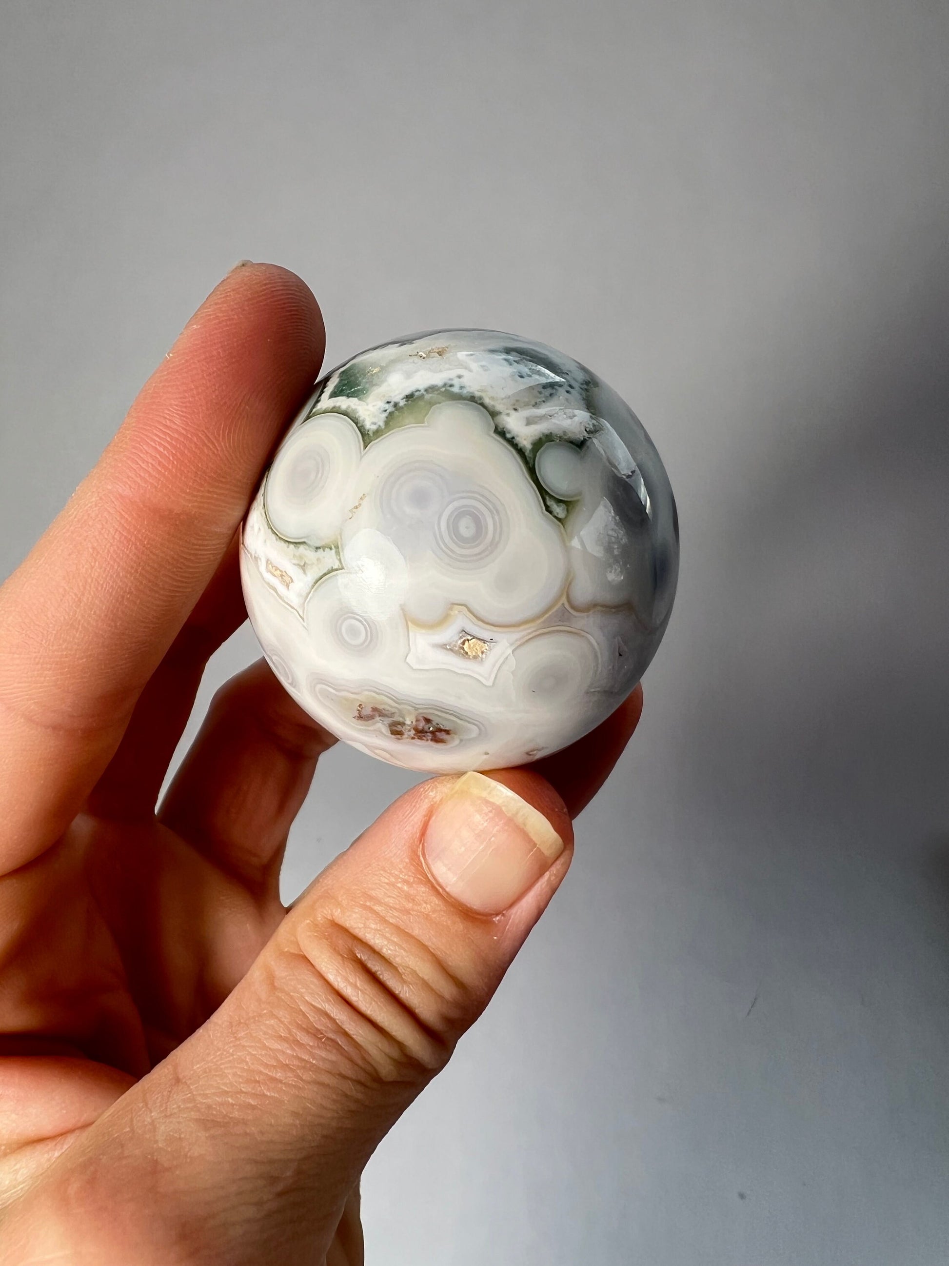 Old Stock Ocean Jasper Sphere / Vein 1-2 sphere / OJS4