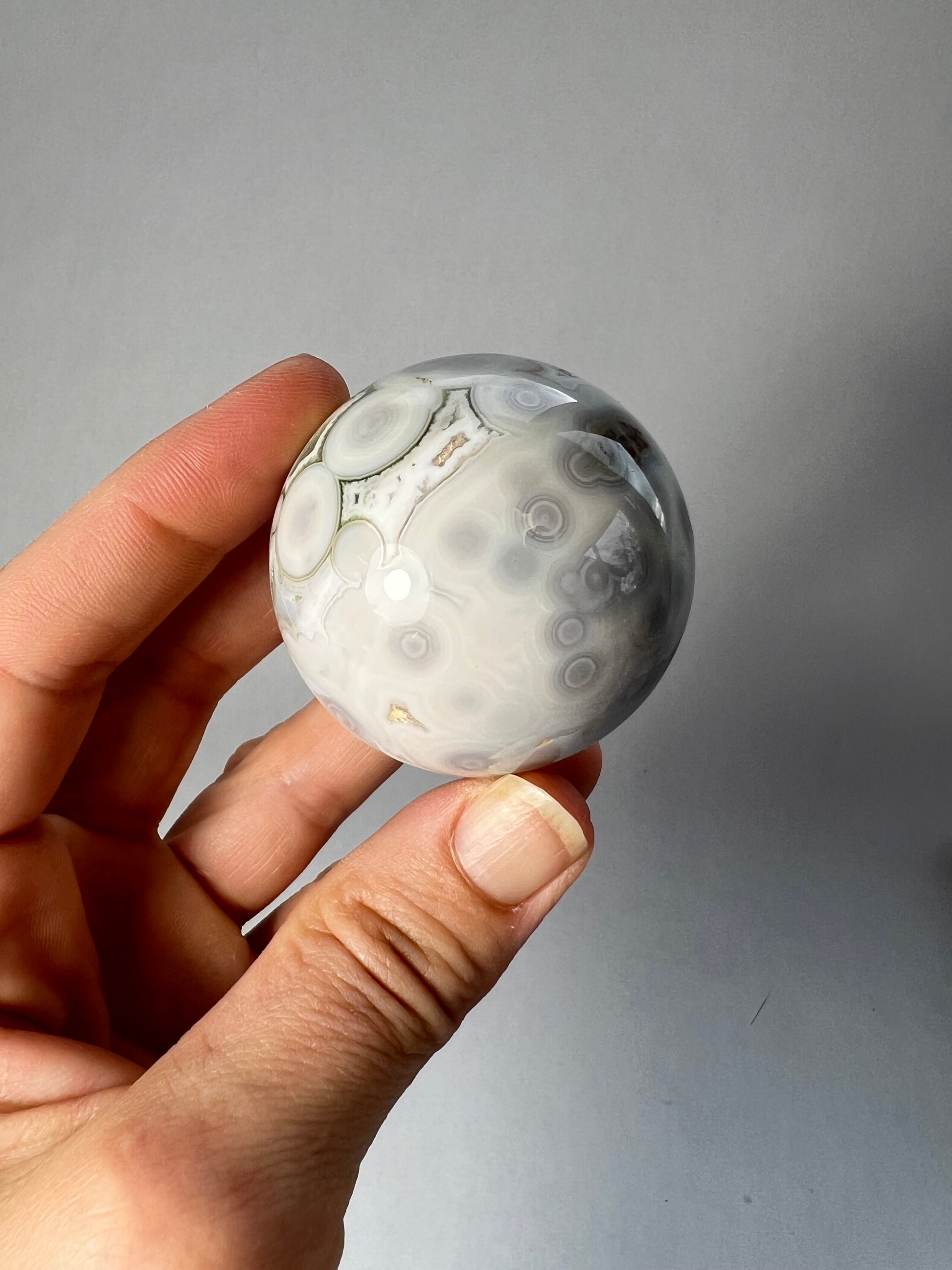 Old Stock Ocean Jasper Sphere / Vein 1-2 sphere / OJS4